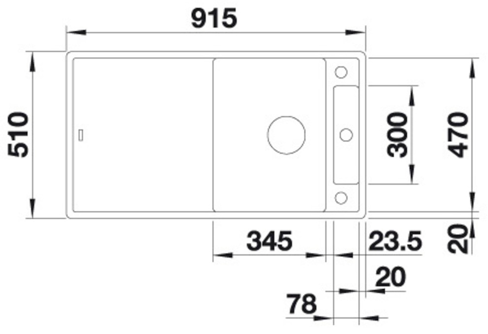 Blanco Granitspüle »AXIA III 5 S« 1 Stk. tlg. inklusive gratis Glasschneidebrett