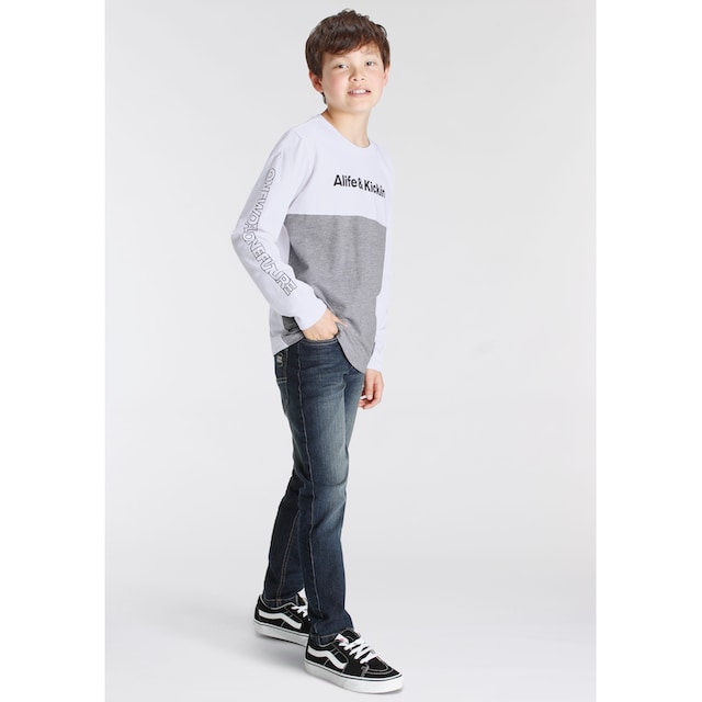 Alife & Kickin Straight-Jeans »für Jungen«, mit Logo-Print im Hosenbund, schmale  Form bestellen bei OTTO