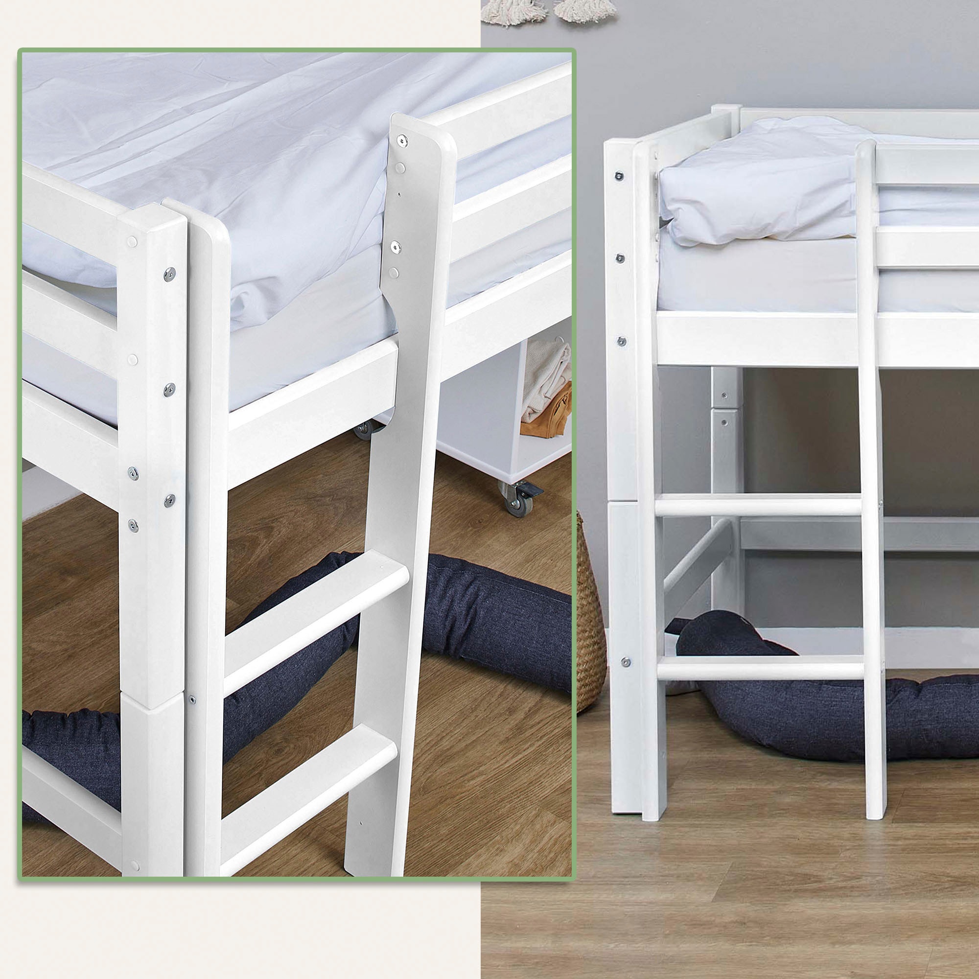 Hoppekids Hochbett »ECO Dream MY COLOR« Set, Bett,  90x200, umbaubar in Einzelbett, 4 Farben
