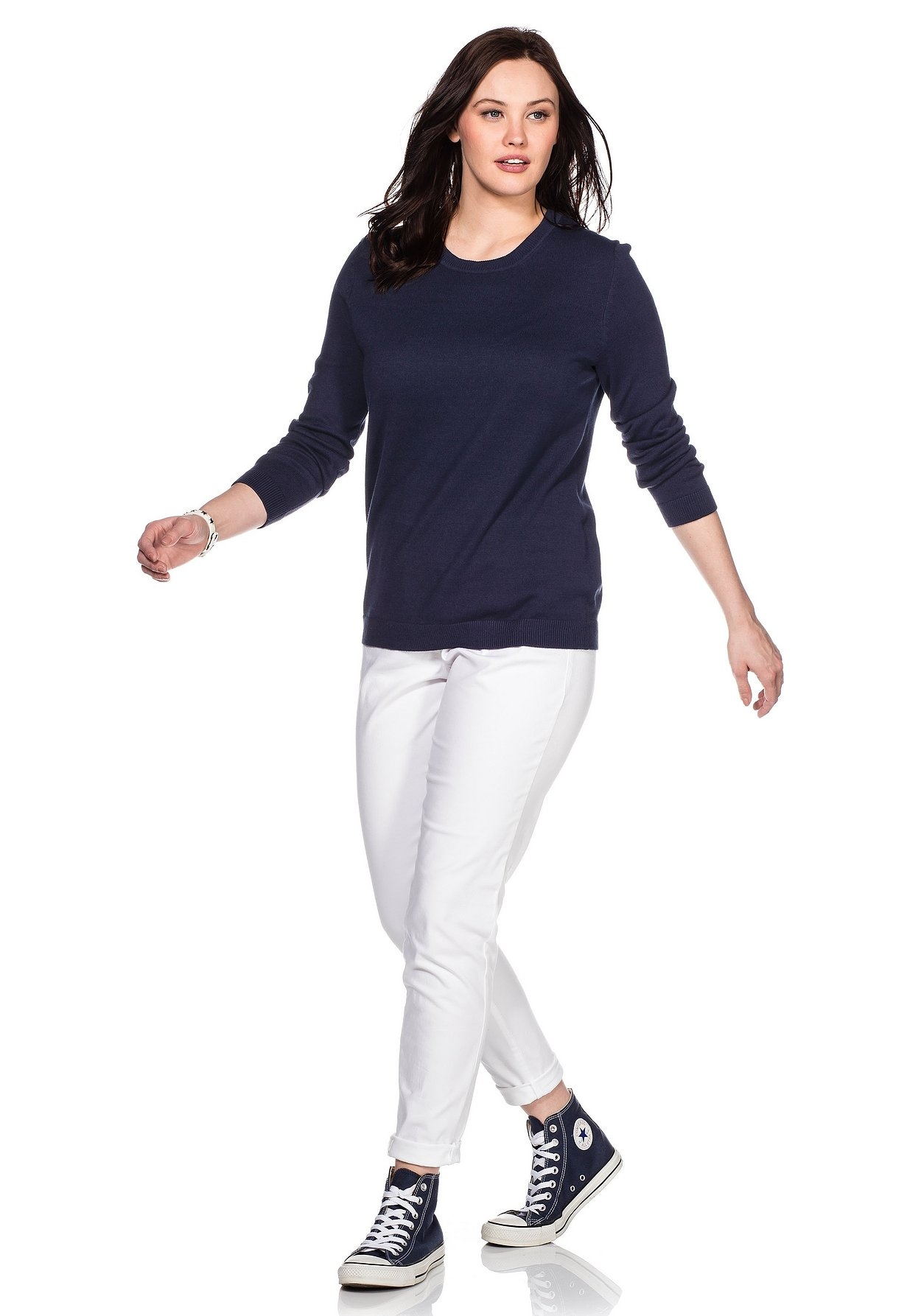 Sheego Rundhalspullover »Pullover«