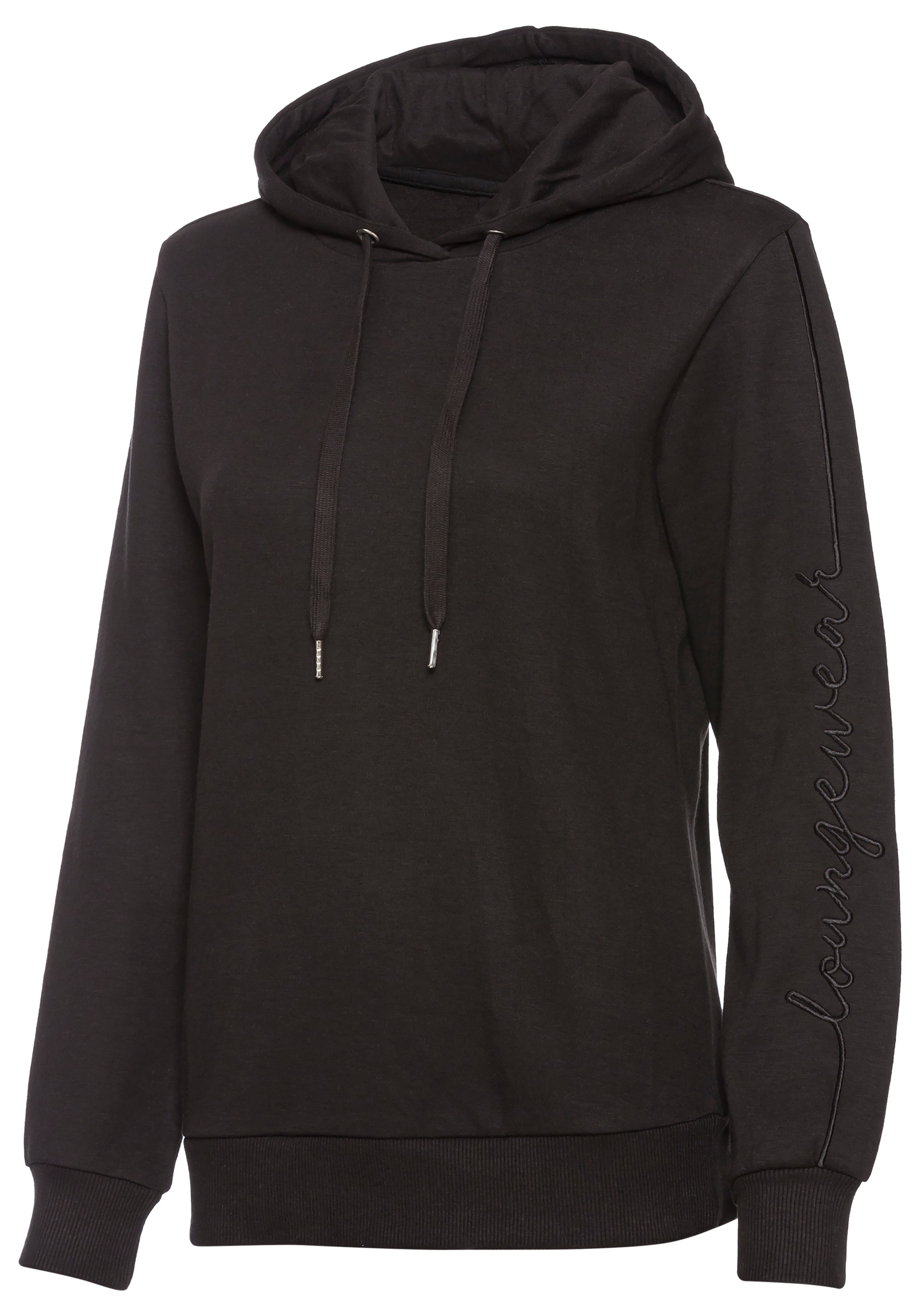 Vivance Hoodie, mit seitlicher Loungewear Stickerei, Loungshirt