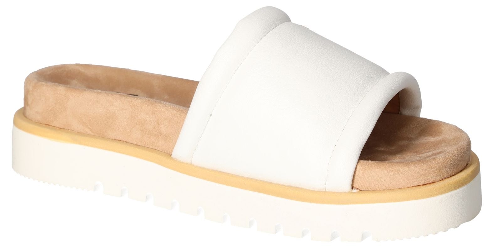 Mustang Shoes Pantolette,Plateausandale,Pool Slides,Sommerschuh mit Softfußbett, bequeme Form