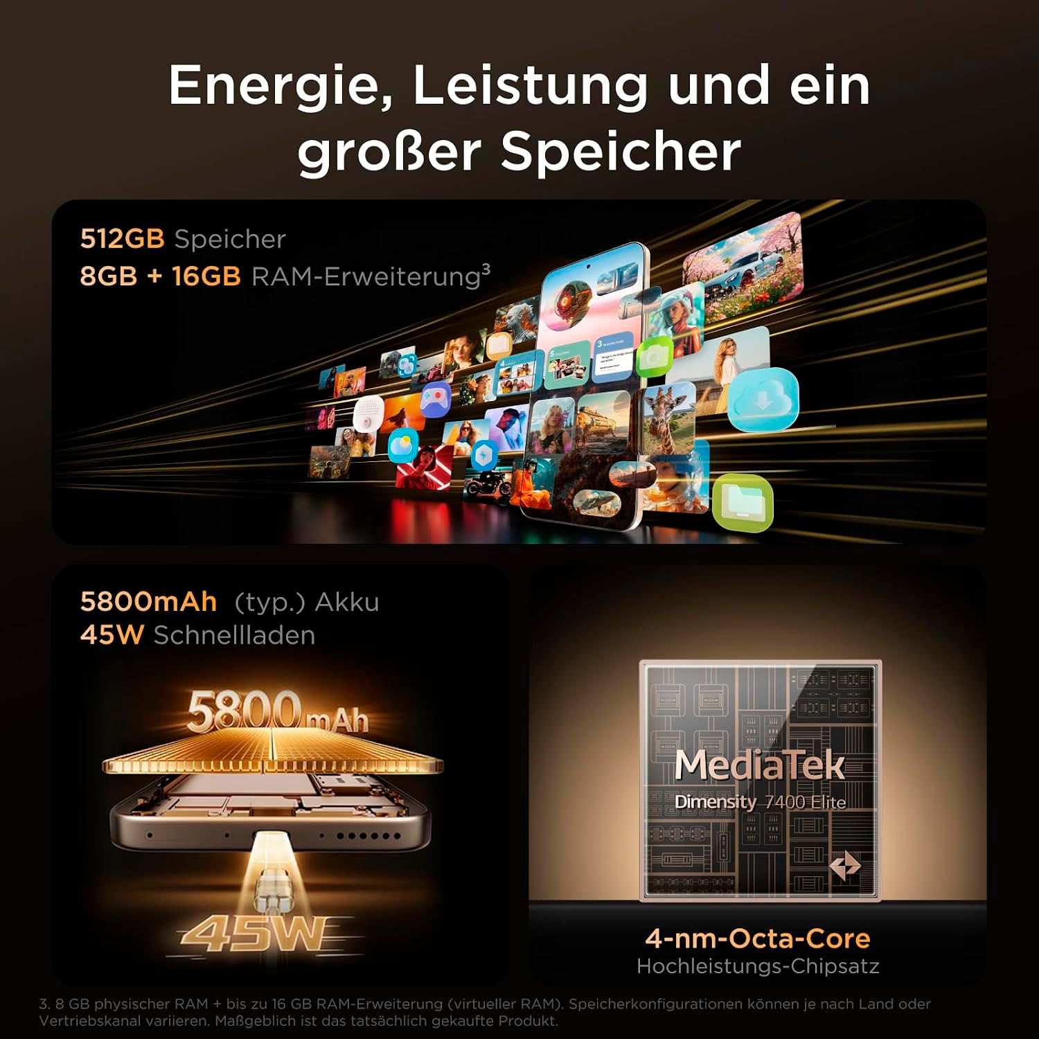 TCL Smartphone »P80 Pro 8+512GB« Midnight Blue NXTPAPER-Technologie