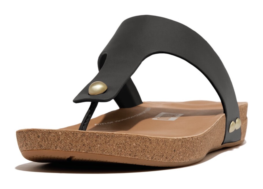 Fitflop Zehentrenner »IQUSHION LEATHER TOE-POST SANDALS«, Sommerschuh mit iQushion-Technologie für langen Tragekomfort