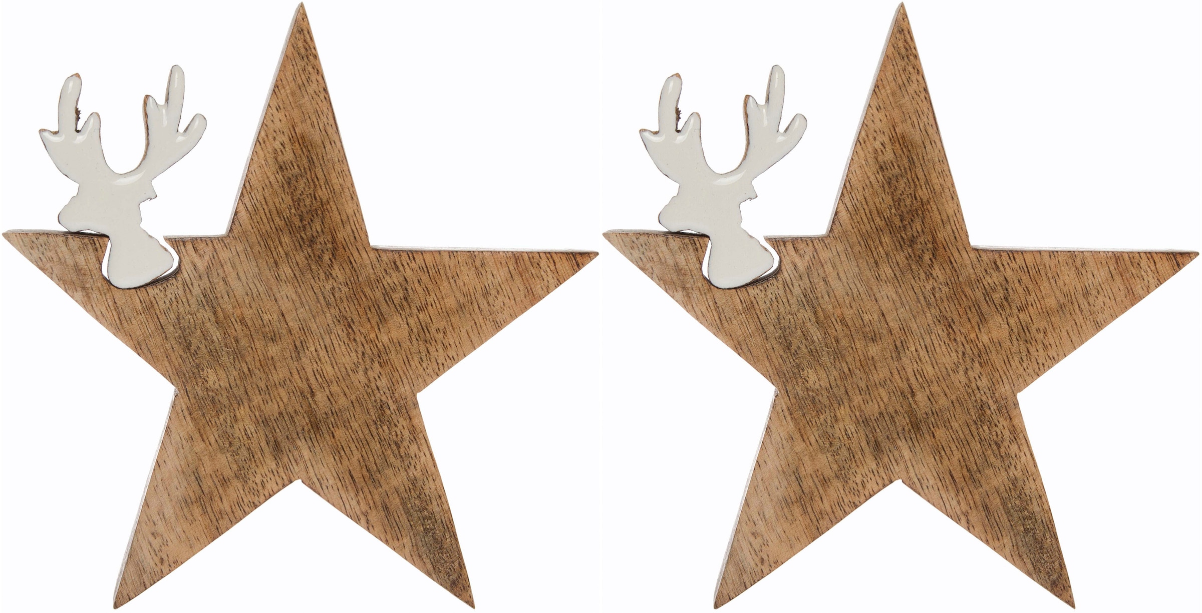 mit & St.), Möbel im OTTO Online Dekostern Weihnachtsdeko Holz, kleinem bestellen aus Shop Rentierkopf«, Puzzle Deko 15 cm ca. »Star, Weihnachtsstern, Myflair (2 Stern, Höhe Accessoires