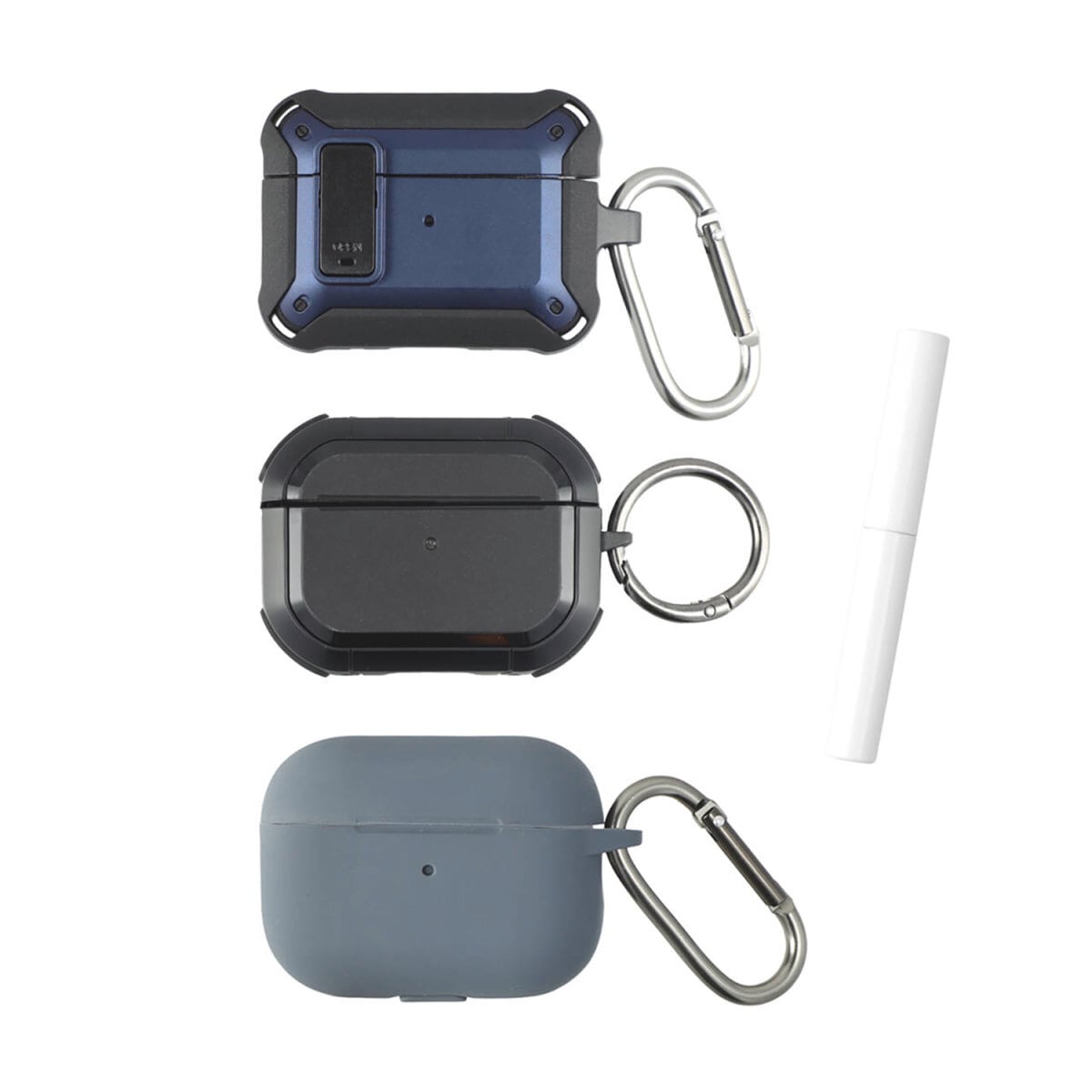 4smarts Kopfhörer-Schutzhülle »Case Set Alpha für Apple AirPods Pro 2 3er Set« AirPods Pro 2 Schutzhülle, Case, Schutzcase, stoßfest in schwarz