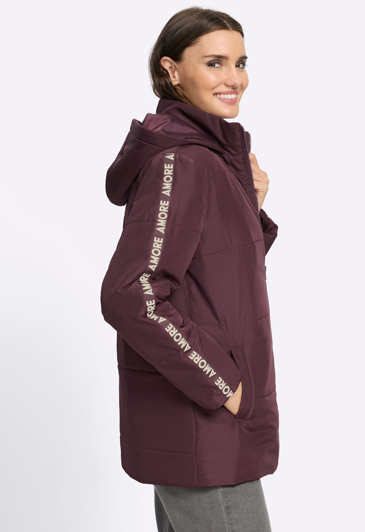Classic Basics Steppjacke mit Kapuze