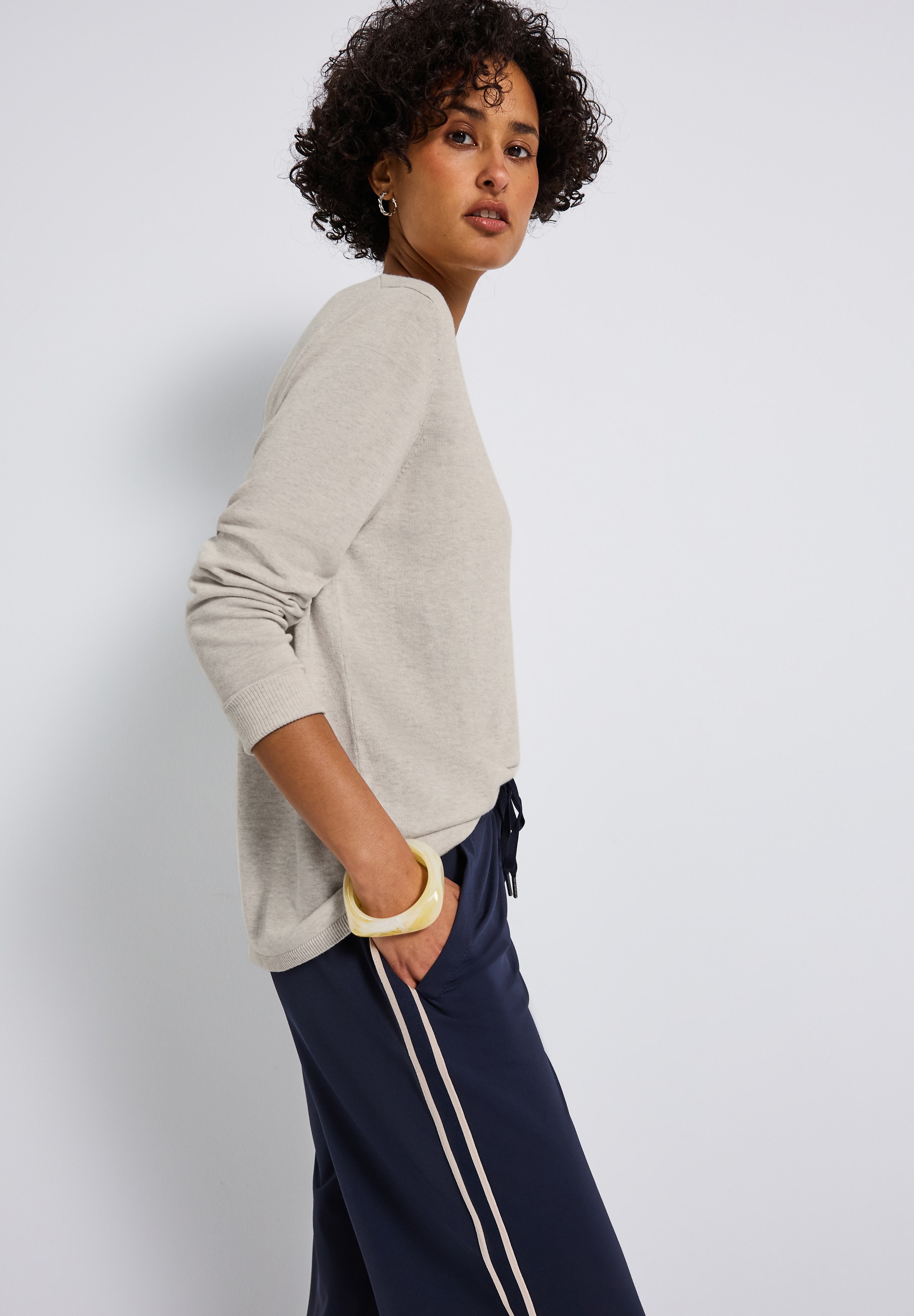 STREET ONE Strickpullover, mit U-Boot-Ausschnitt