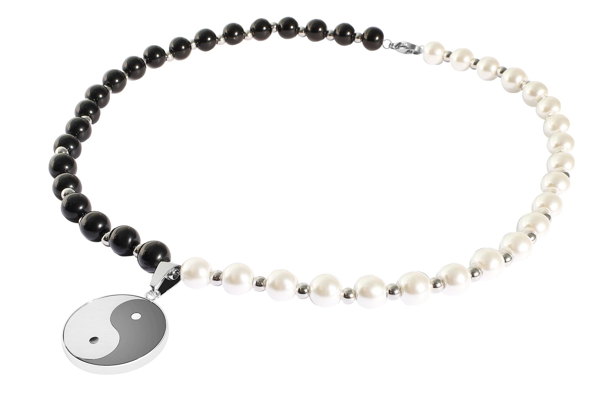 Adelia´s Gliederkette »Damen Halskette aus Glas mit Perle 45 cm«