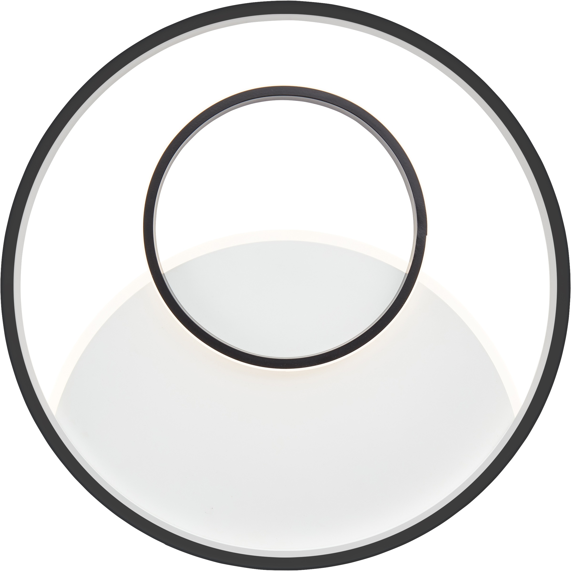 Brilliant LED Deckenleuchte »Merapi« LED-Modul 1 Stk. Warmweiß Ø 50,8 cm, 4100 lm, warmweißes Licht, Metall/Kunststoff, weiß/schwarz