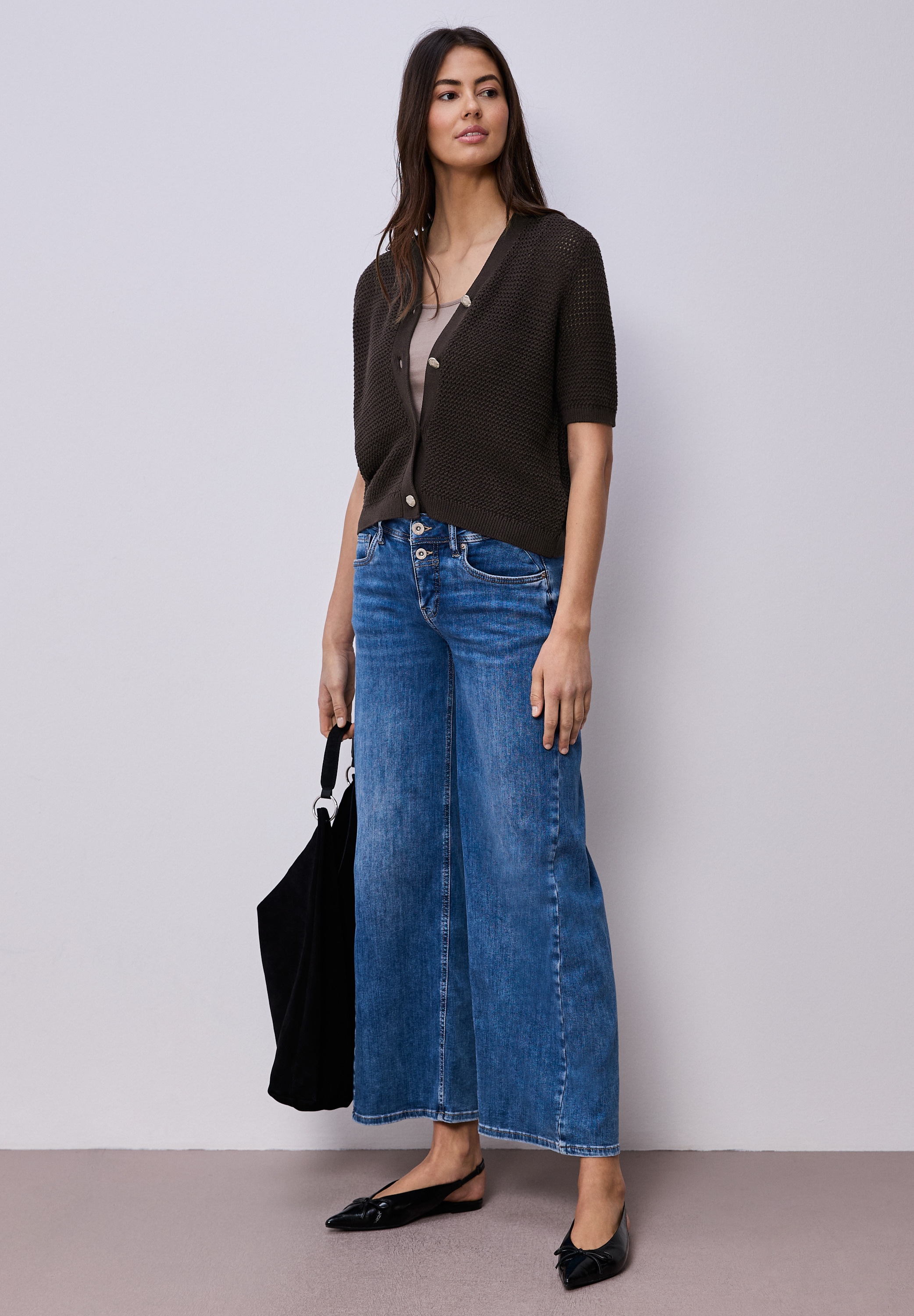 STREET ONE Cardigan mit V-Neck und Struktur