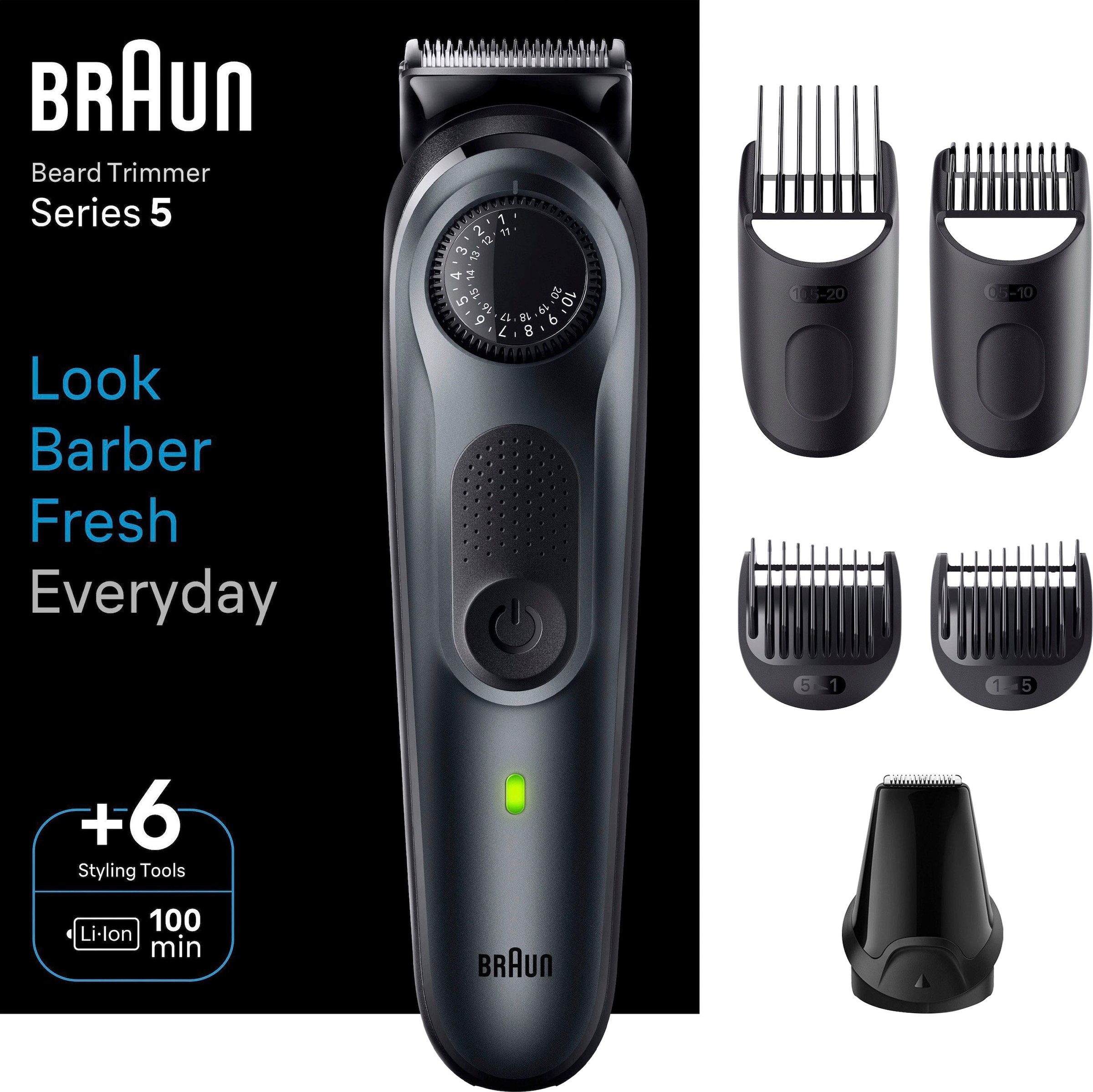 Braun Haarschneider OTTO »Barttrimmer Wasserdicht online Einstellungen, bei BT5450«, 40