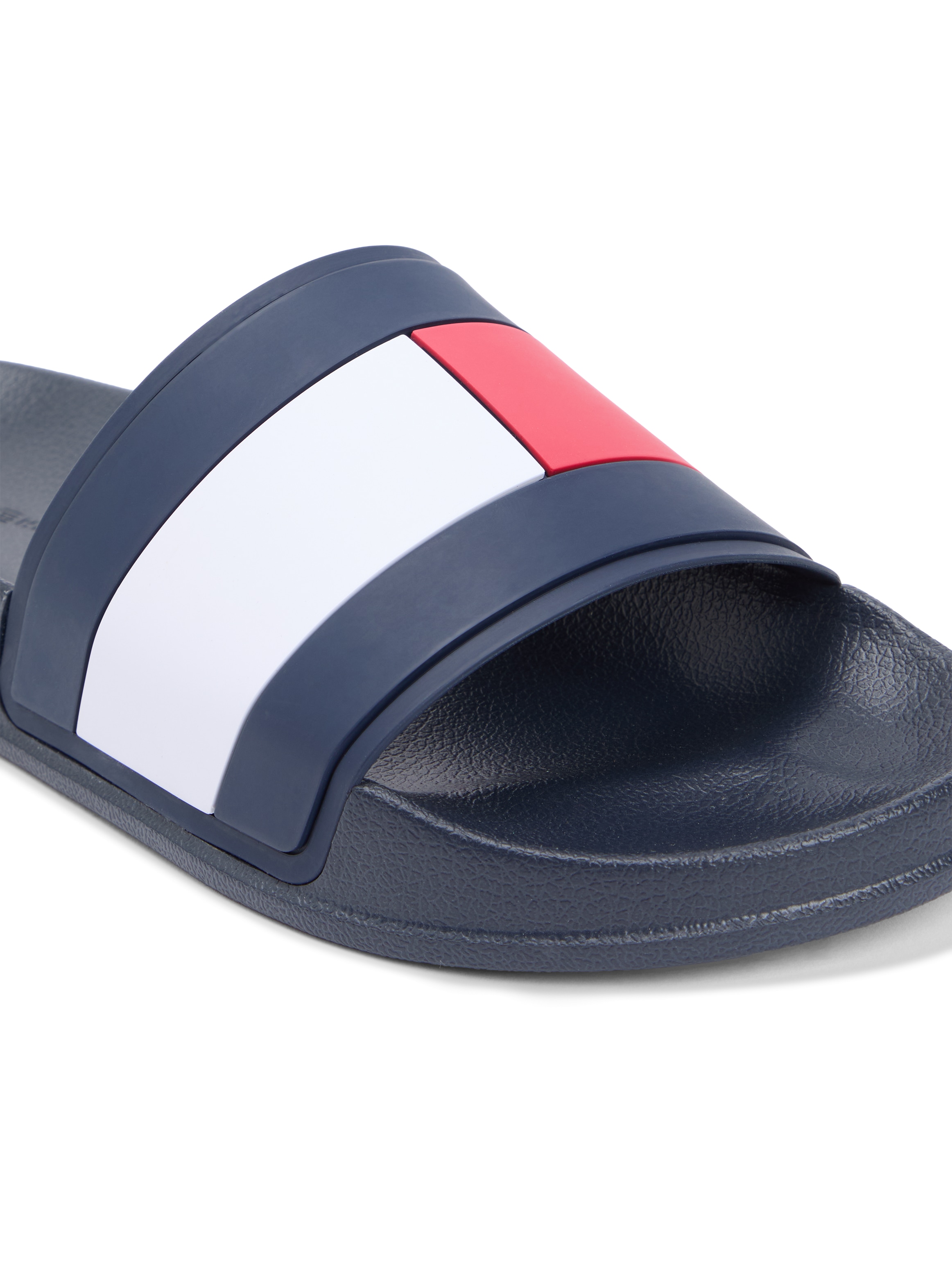Tommy Hilfiger Pantolette »CORE HILFIGER FLAG POOL SLIDE«  Strandschuh, Flats, Schlupfschuh in typischen Tommy Farben
