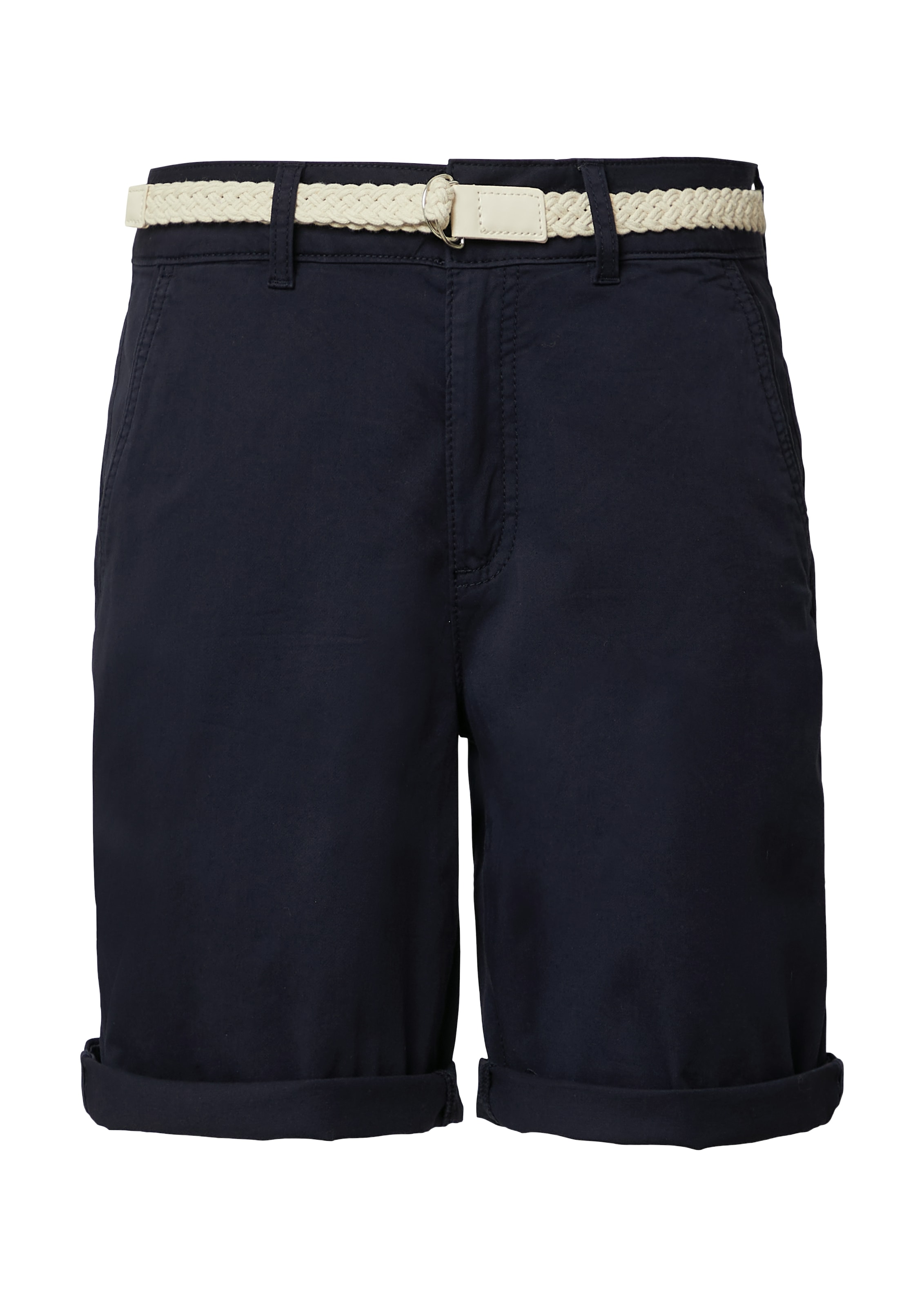 s.Oliver Chinoshorts, mit geflochtenem Gürtel