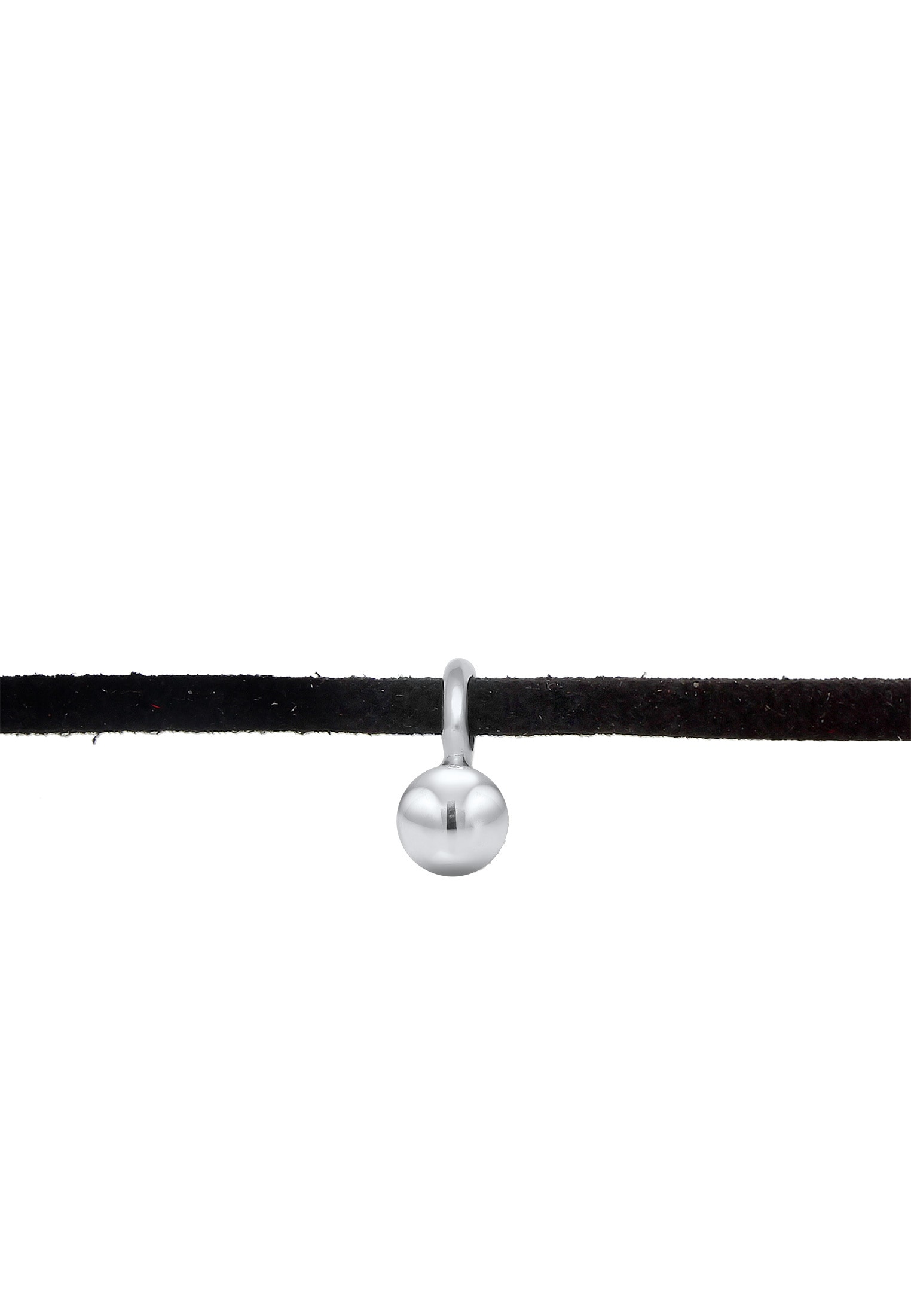 Elli Choker »Halskette Choker Velour Schwarz mit Anhänger Kugel Silber«