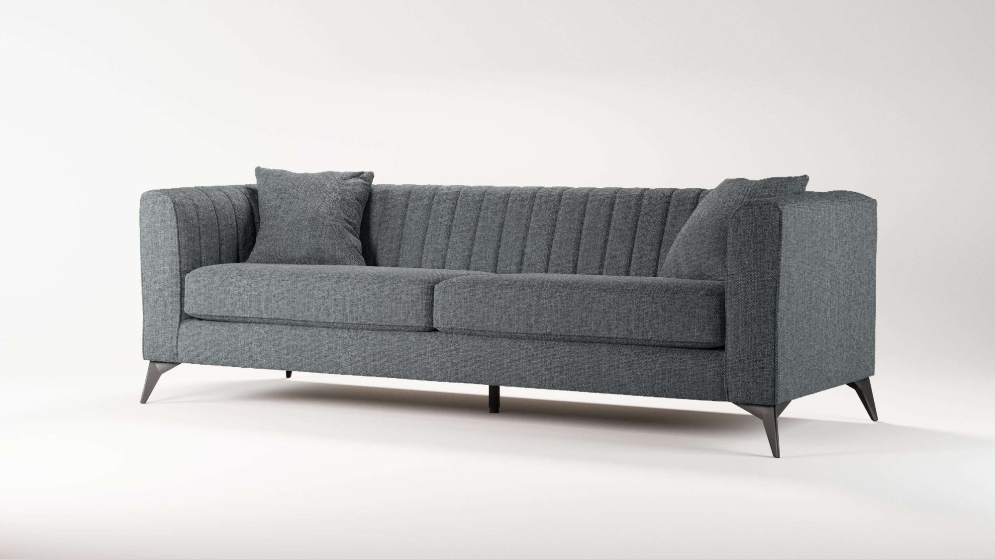 Places of Style 4-Sitzer »MATTHEW elegantes Designsofa, Maße B/T/H: 231/86/74 cm«, XXL, Steppung im Rücken, lose Sitzkissen, incl 2. Zierkissen