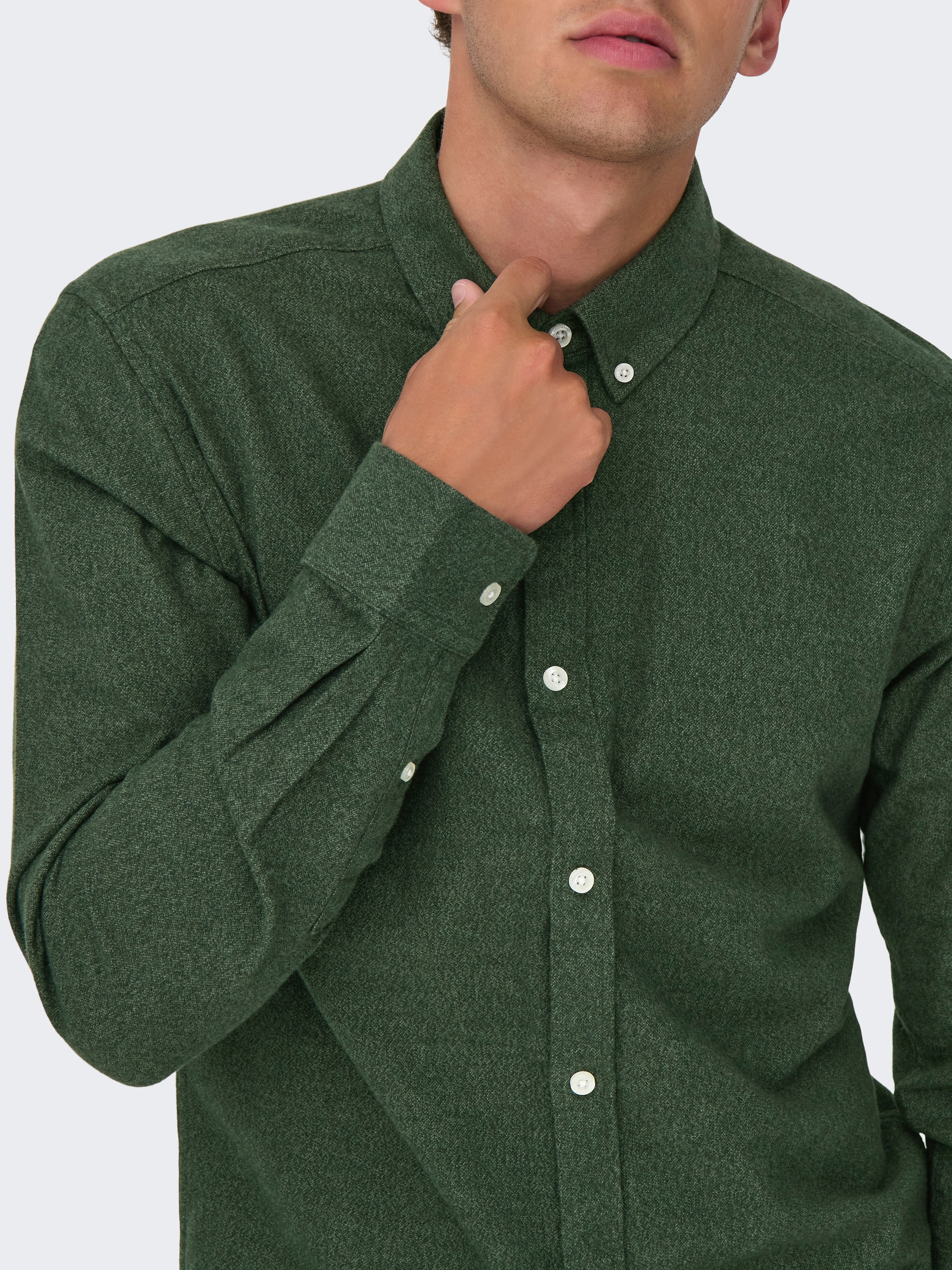 ONLY & SONS Langarmhemd »ONSNIKOLA LS MELANGE SHIRT OTL«