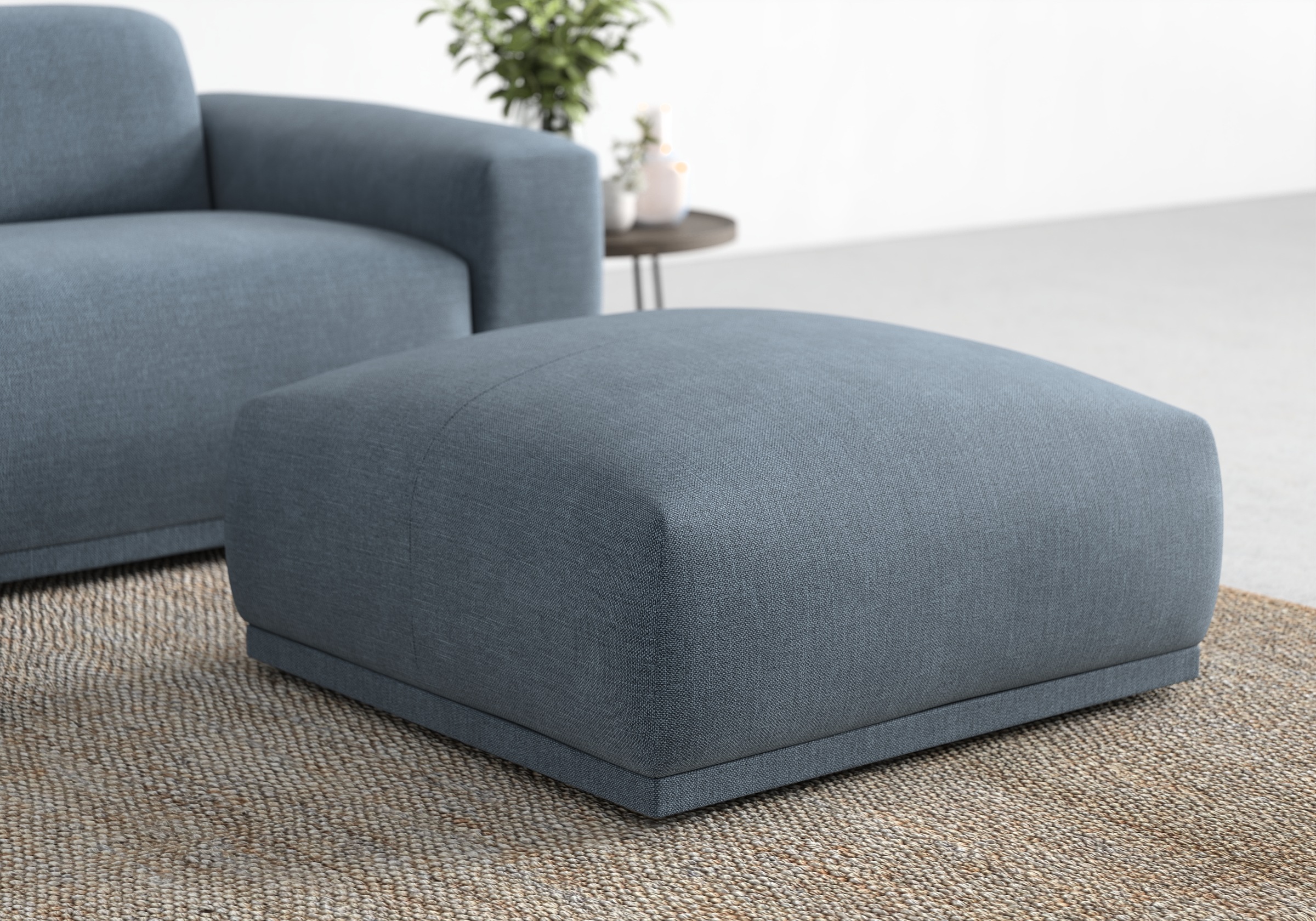 TRENDMANUFAKTUR Hocker »Braga, mit hochwertigem Kaltschaum, quadratisch, in Cord erhältlich«, (1 St.), moderner Polsterhocker, 85/42/85 cm (B/H/T)