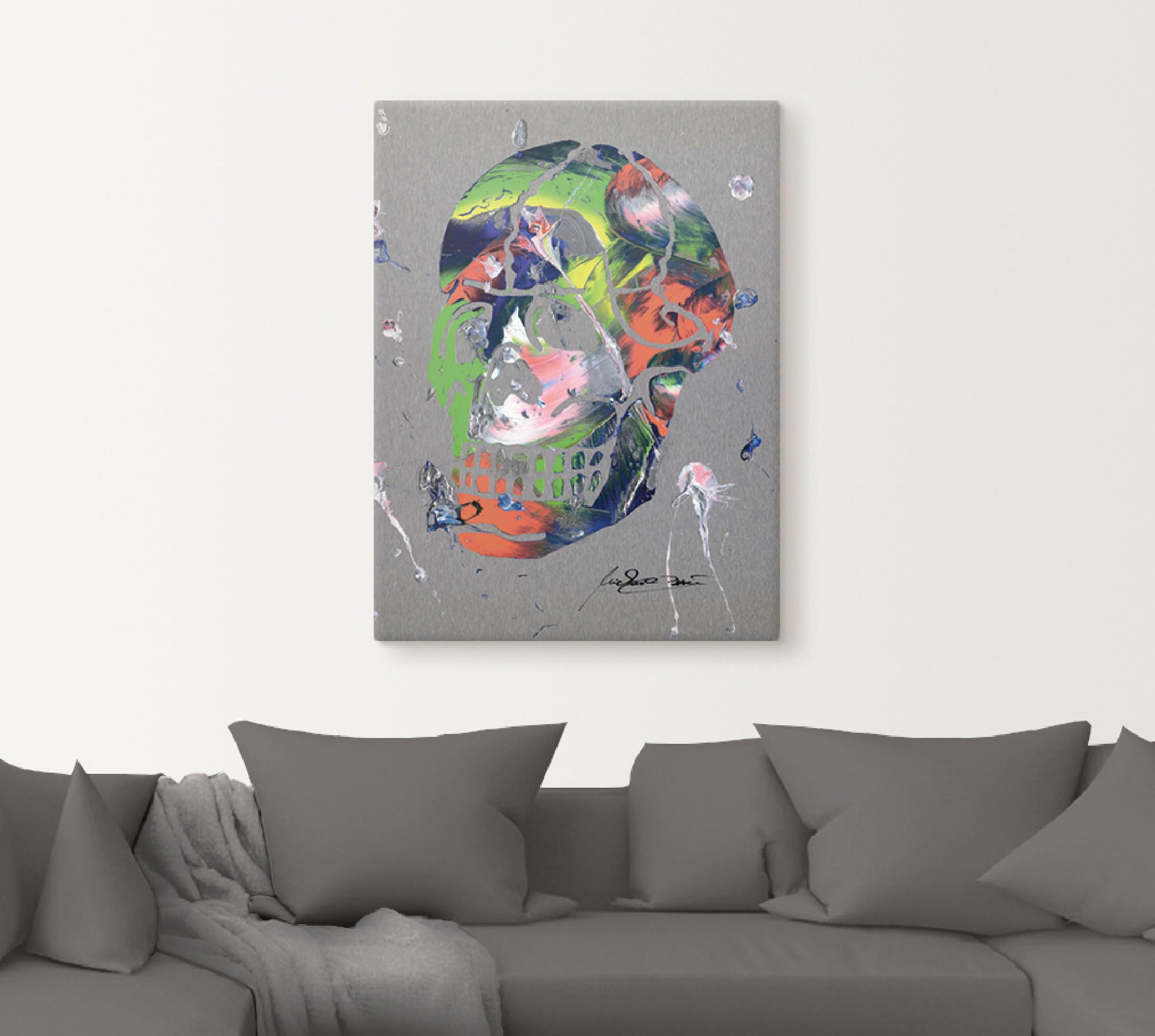 Artland Wandbild »Totenkopf«, Körper, (1 St.), als Alubild, Leinwandbild, Wandaufkleber oder Poster in versch. Größen