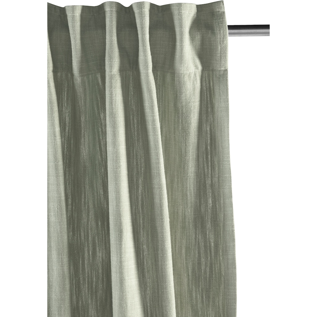 elbgestoeber Vorhang »Elbgarn«, (1 St.), blickdicht in Leinen Optik, Bio Baumwolle, monochrom, basic, bis 3 m Länge