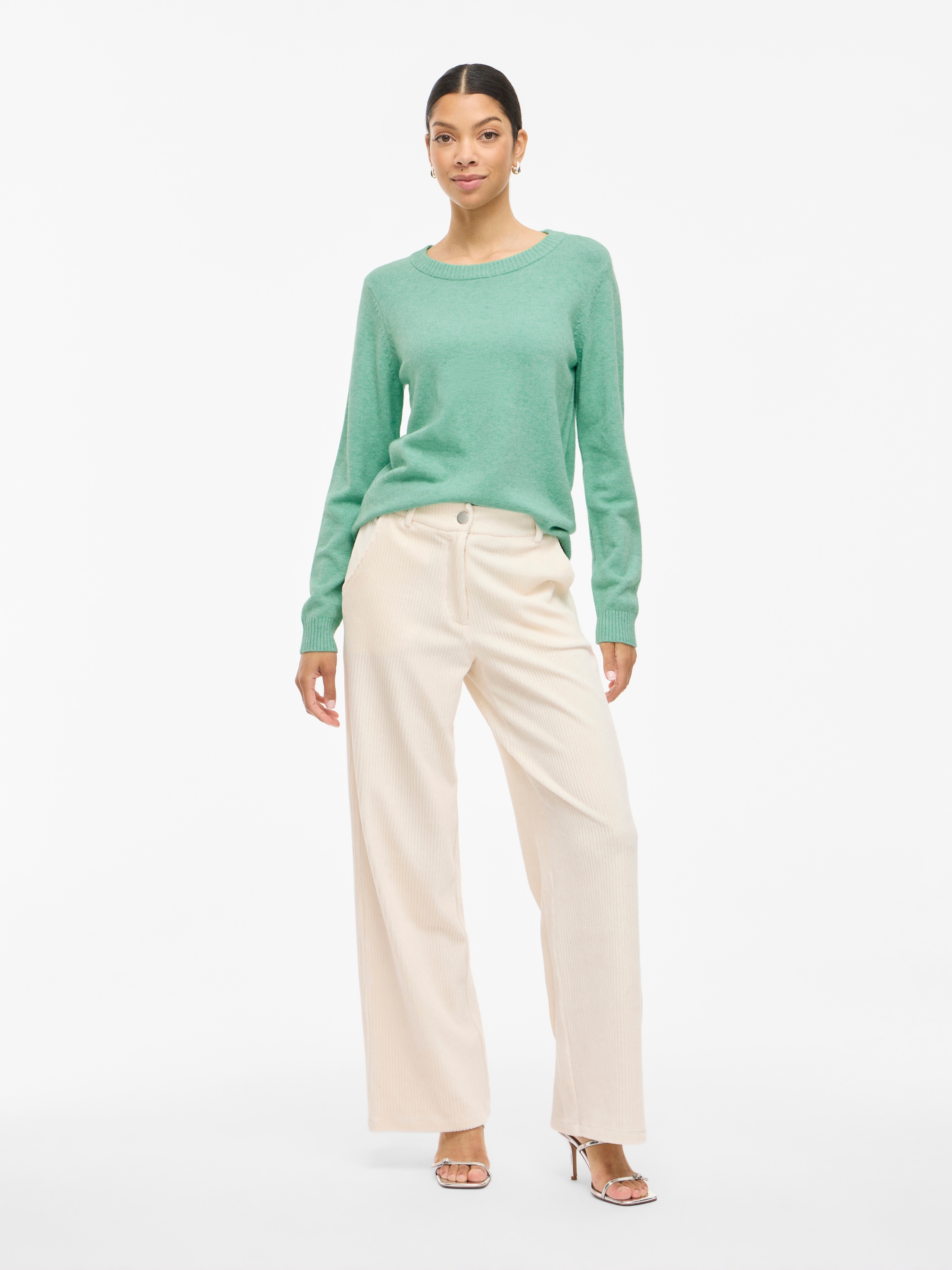 Vila Rundhalspullover »VIRIL O-NECK L/S  KNIT TOP - NOOS« Viskosemischung, regular fit