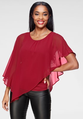 rote Chiffonbluse