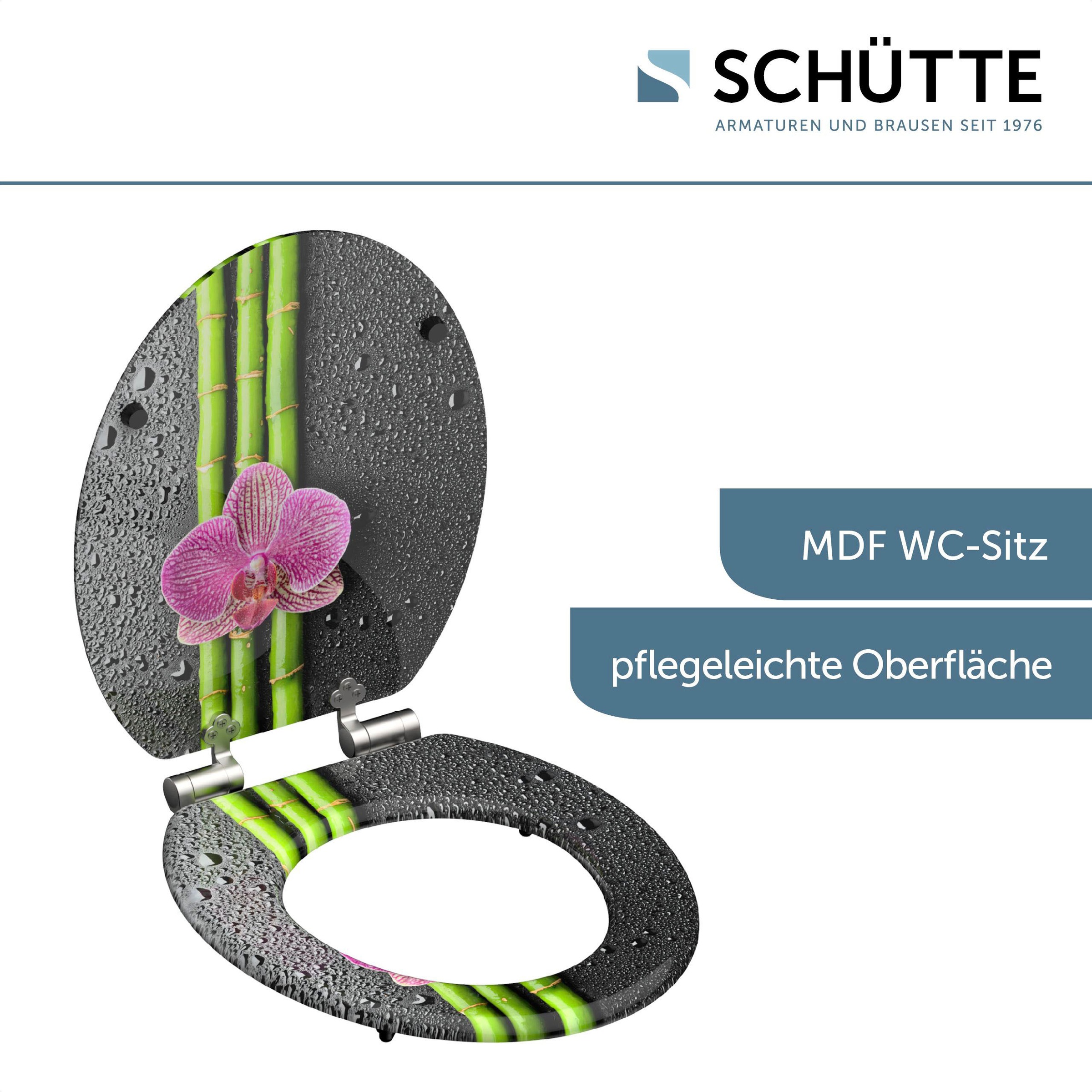 Schütte WC-Sitz »Asia«, mit Absenkautomatik und Holzkern, MDF