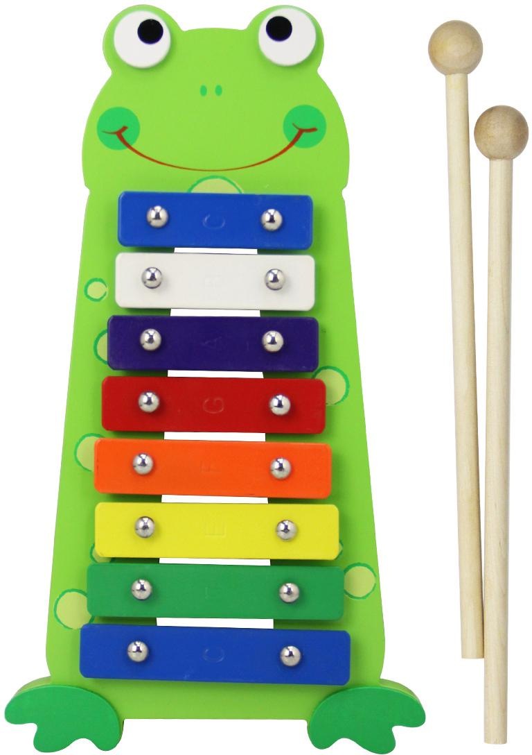 Clifton Spielzeug-Musikinstrument »Metallophon Frosch«, mit 8 Tönen und Kinderlieder CD, Karaoke CD mit Heft