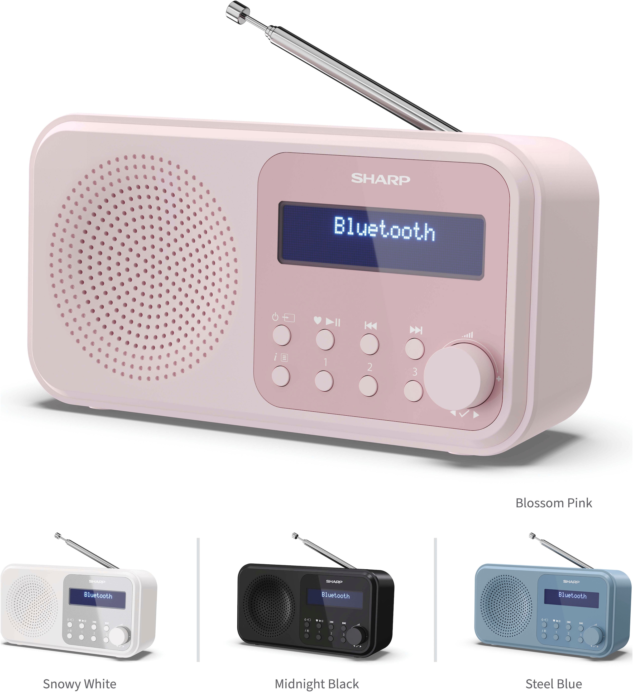 Sharp Radio »DR-P420«, (Bluetooth-A2DP Bluetooth-AVRCP Bluetooth Digitalradio (DAB+)-FM-Tuner mit RDS 2 W)