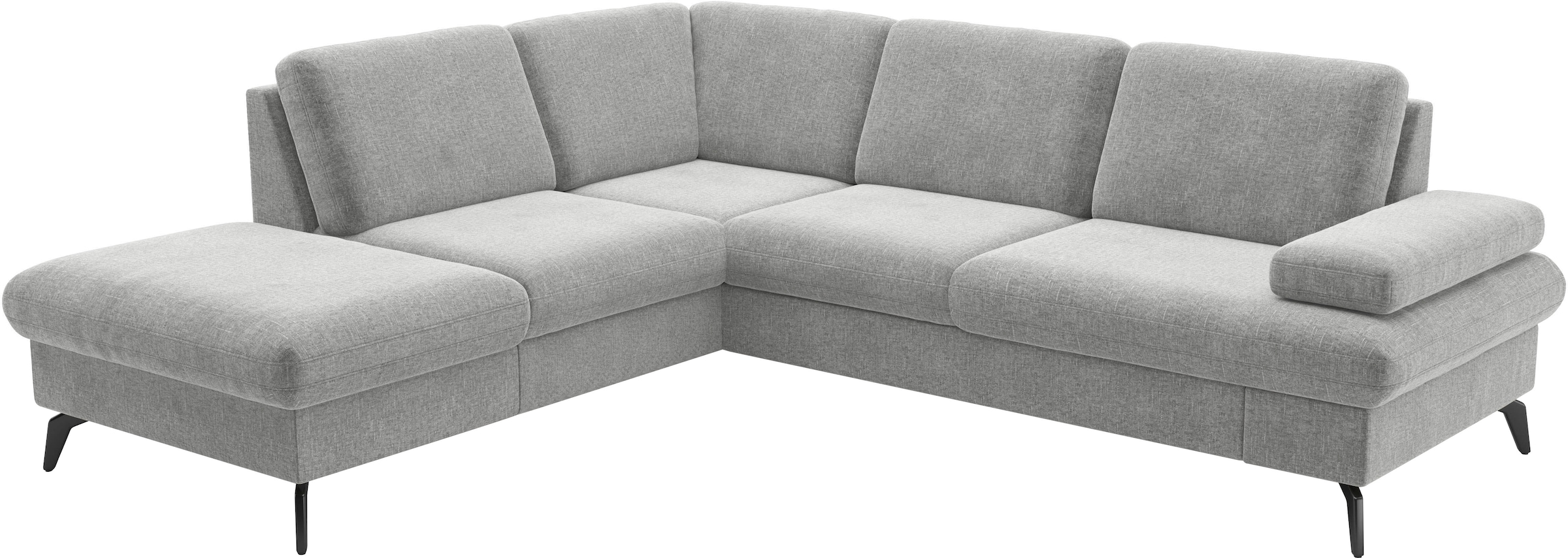sit&more Ecksofa »Morris Jubi L-Form«, inkl. Armteilfunktion und 1 Zierkissen, wahlweise mit Bettfunktion