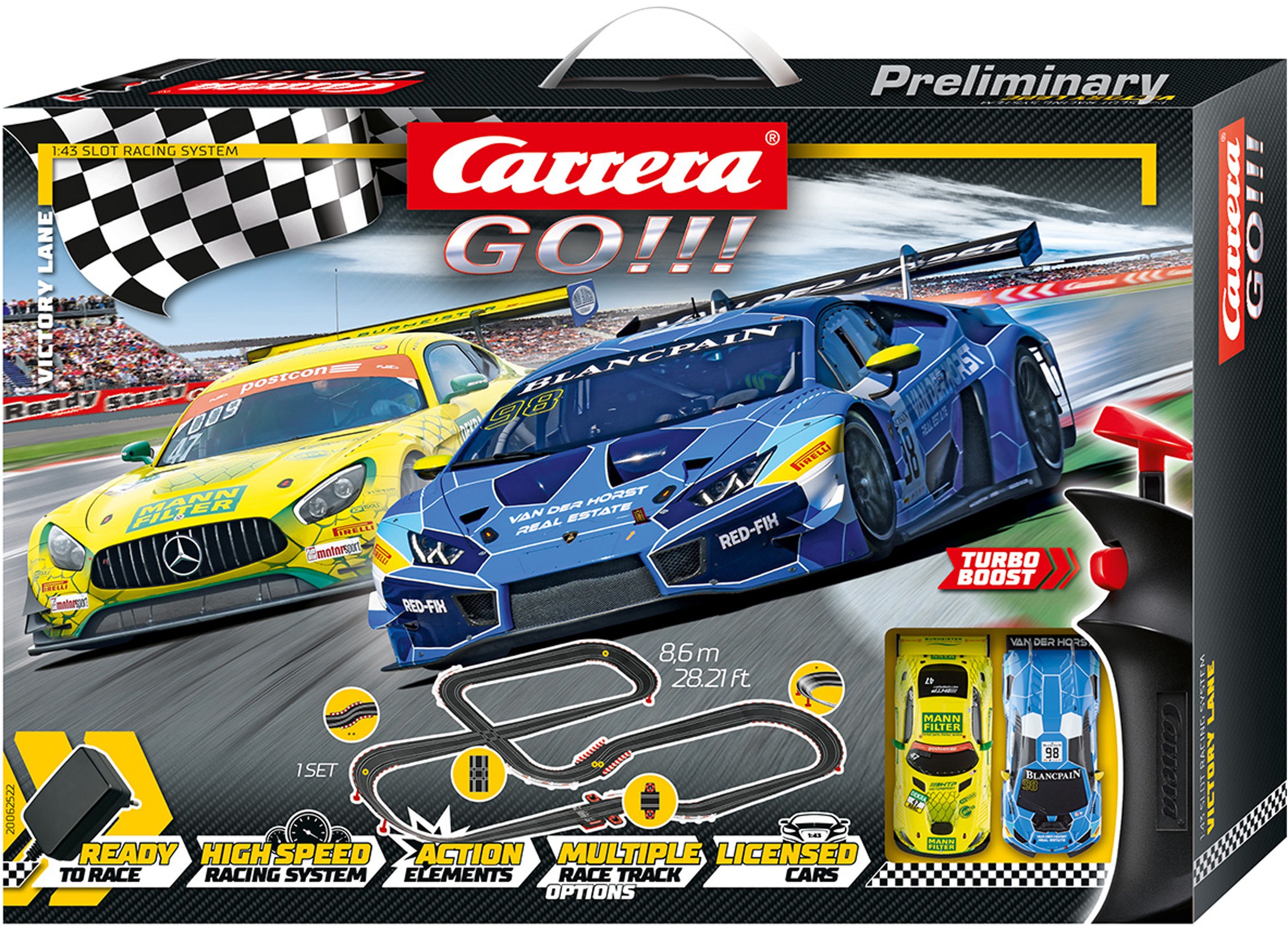 Carrera® Autorennbahn »Carrera® GO!!! - Victory Lane«, (Set)