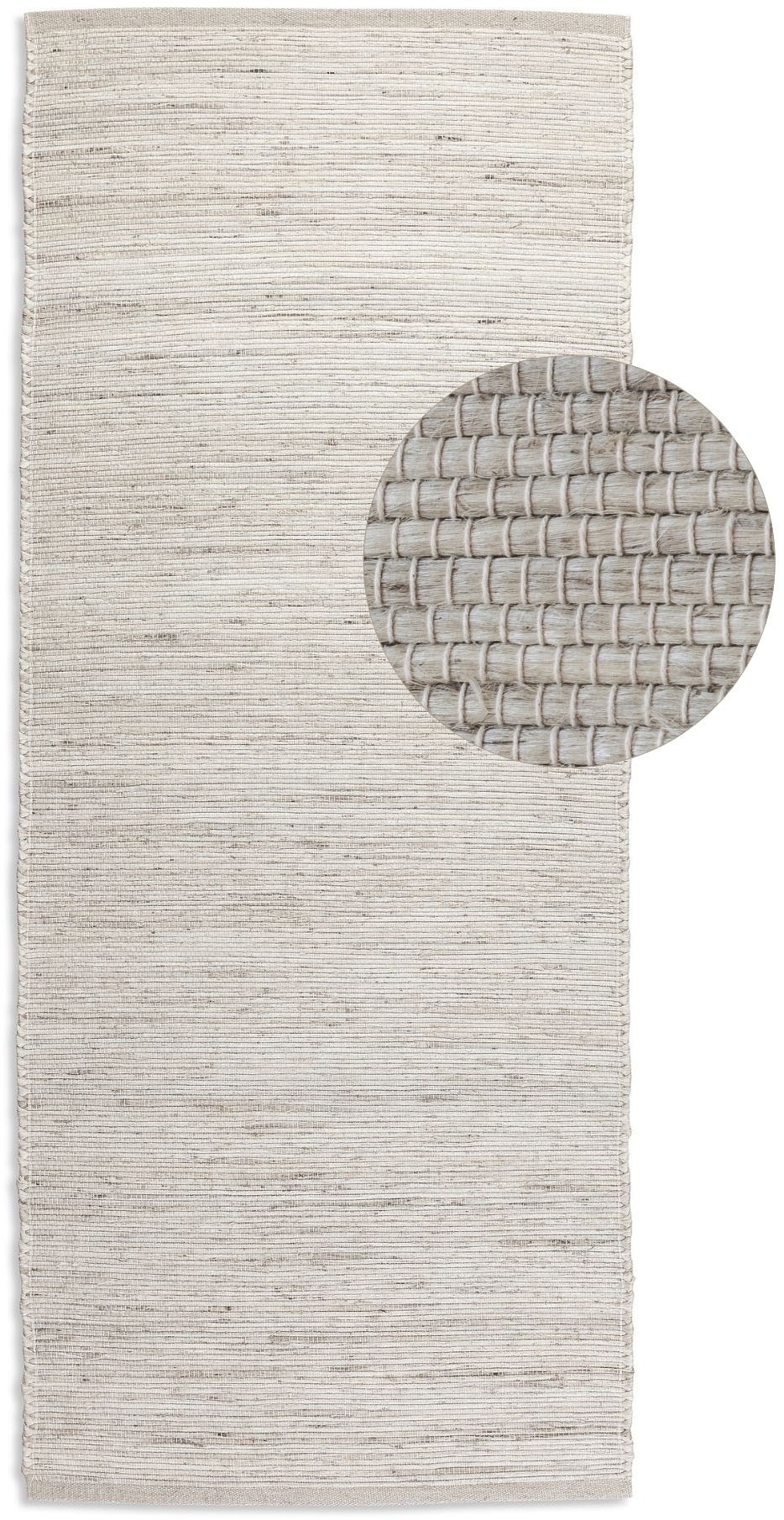 HANSE Home Teppich »Dhaka Juteteppich«, rechteckig, 5 mm Höhe, Läufer, handgewebt, Jute, Wolle, Natur, Wohnzimmer, Flur, Klassisch