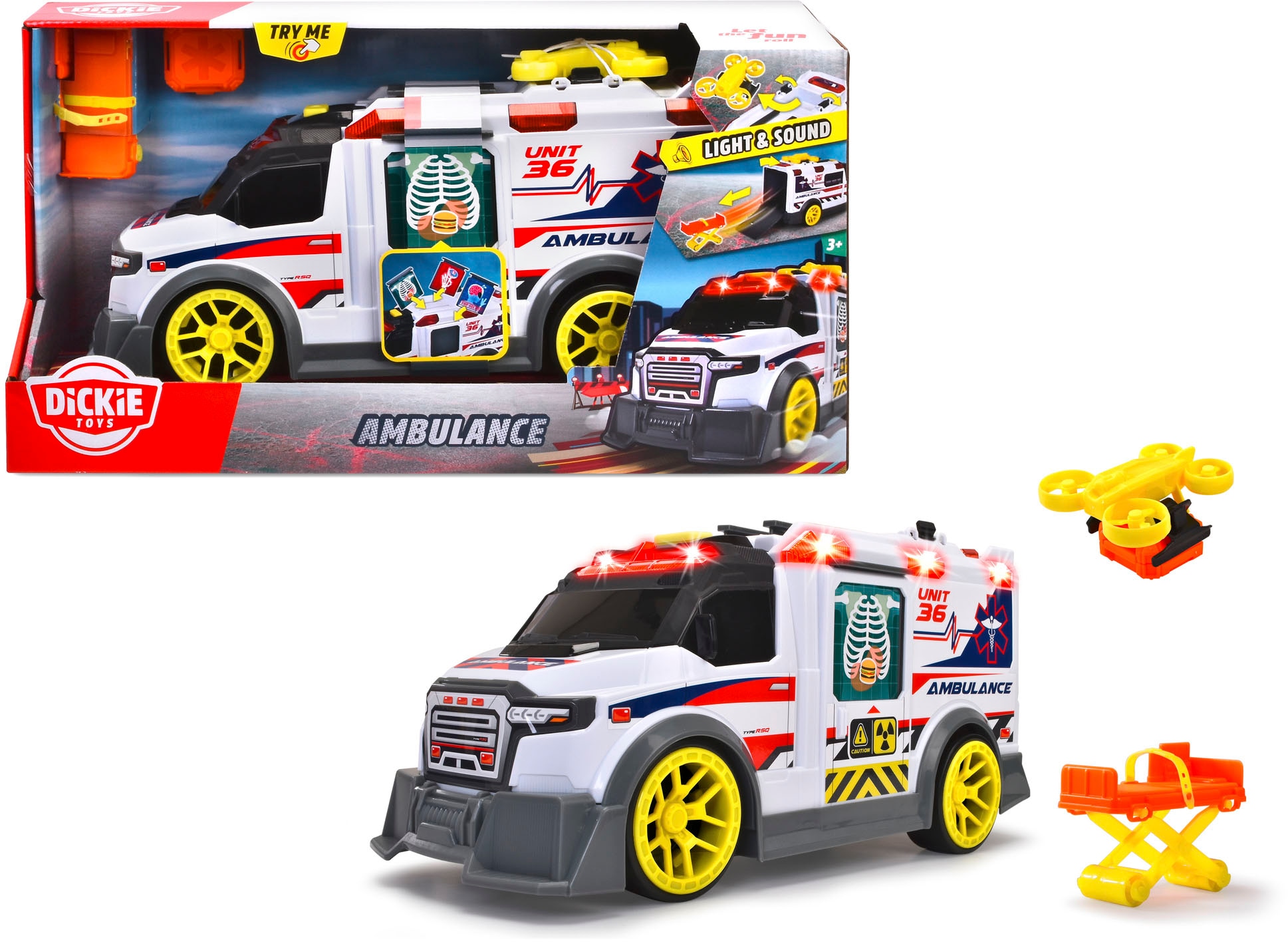 Dickie Toys Spielzeug-Krankenwagen »Ambulance«, mit Licht & Sound