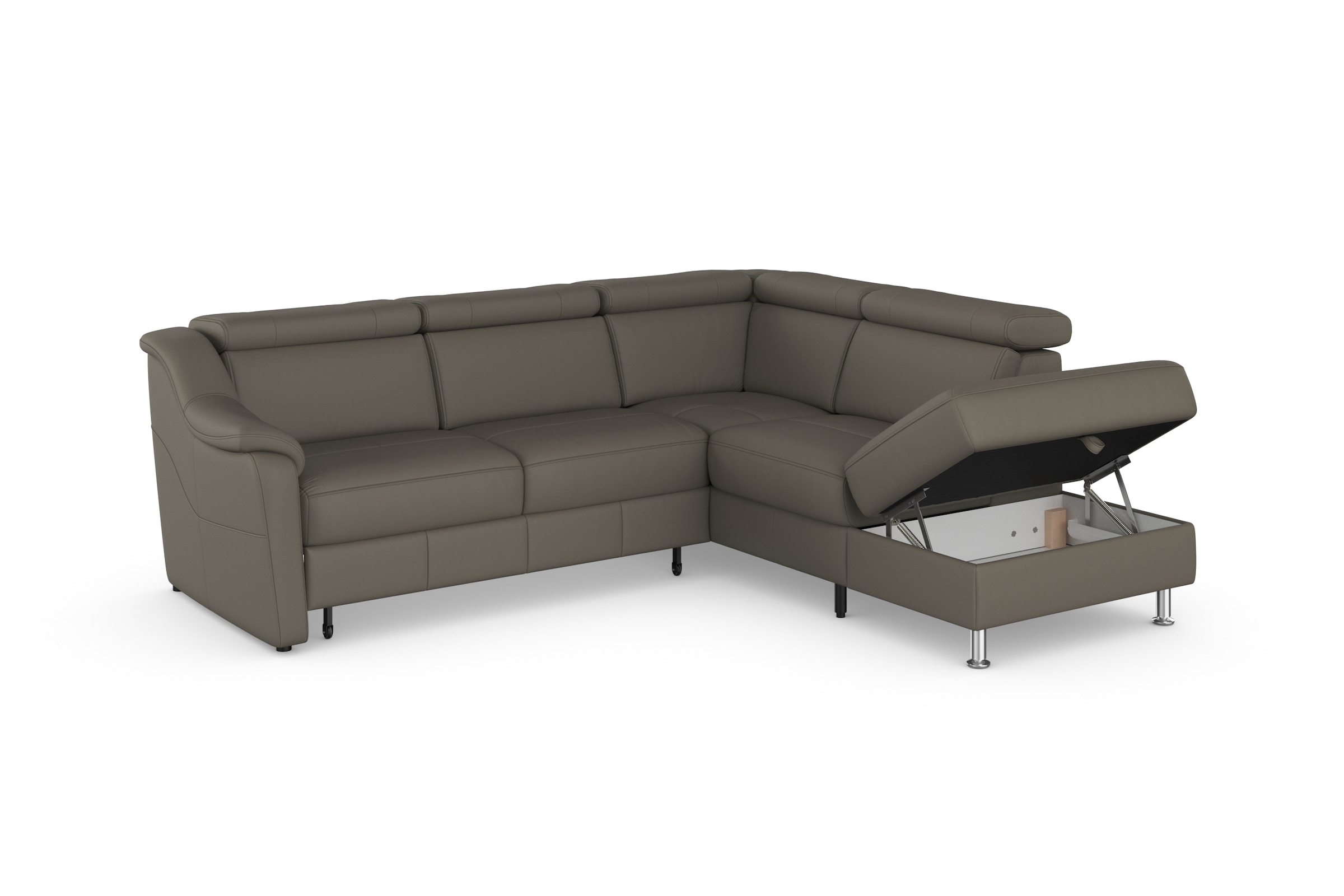 sit&more Ecksofa »Freetown L-Form«, inklusive Kopfteilverstellung und komfortablem Federkern
