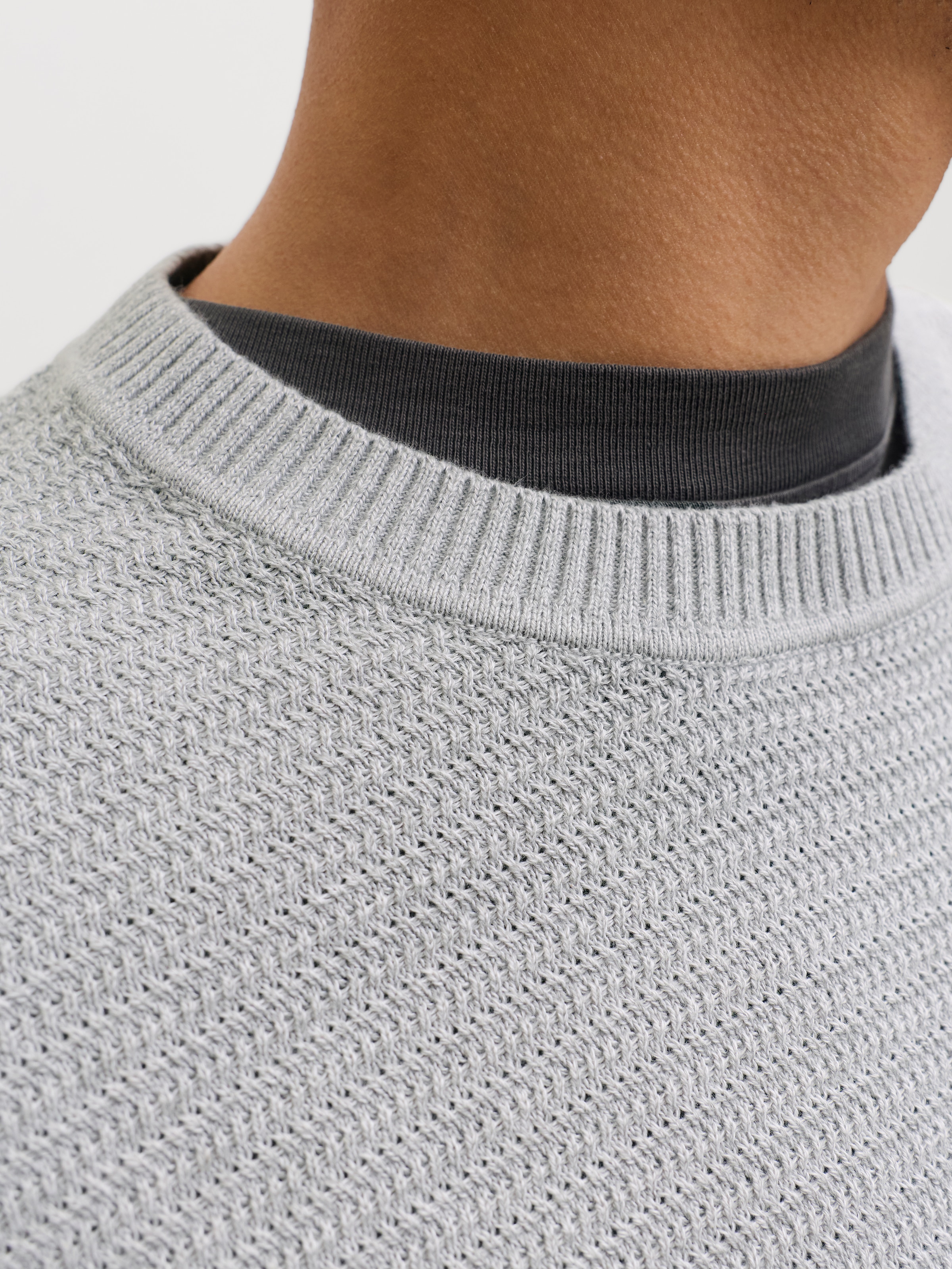 Jack & Jones Rundhalspullover »JPRBLURILEY KNIT CREW NECK LS SN« Baumwolle, regular fit