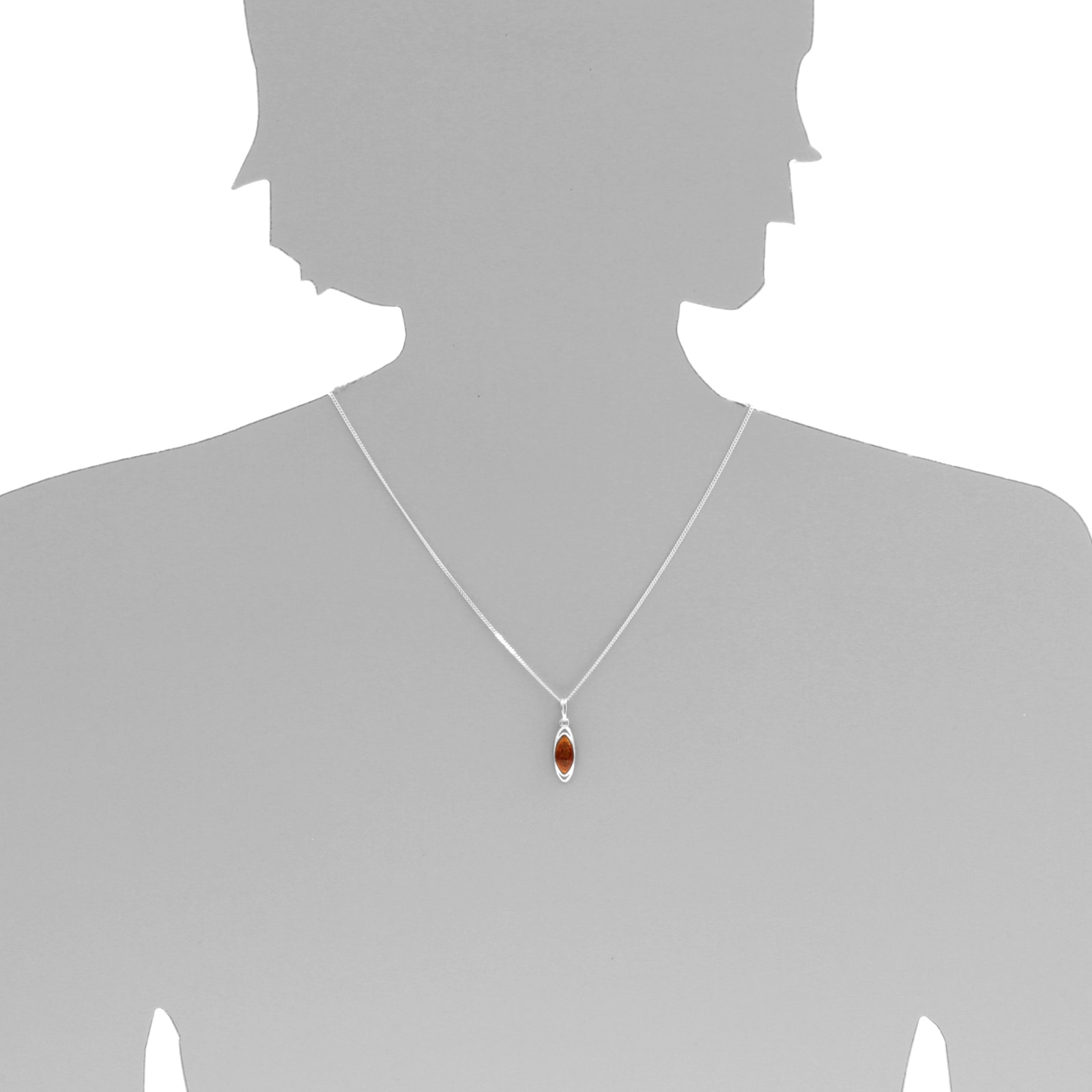OSTSEE-SCHMUCK Kettenanhänger »- Nordica - Silber 925/000 - Bernstein«