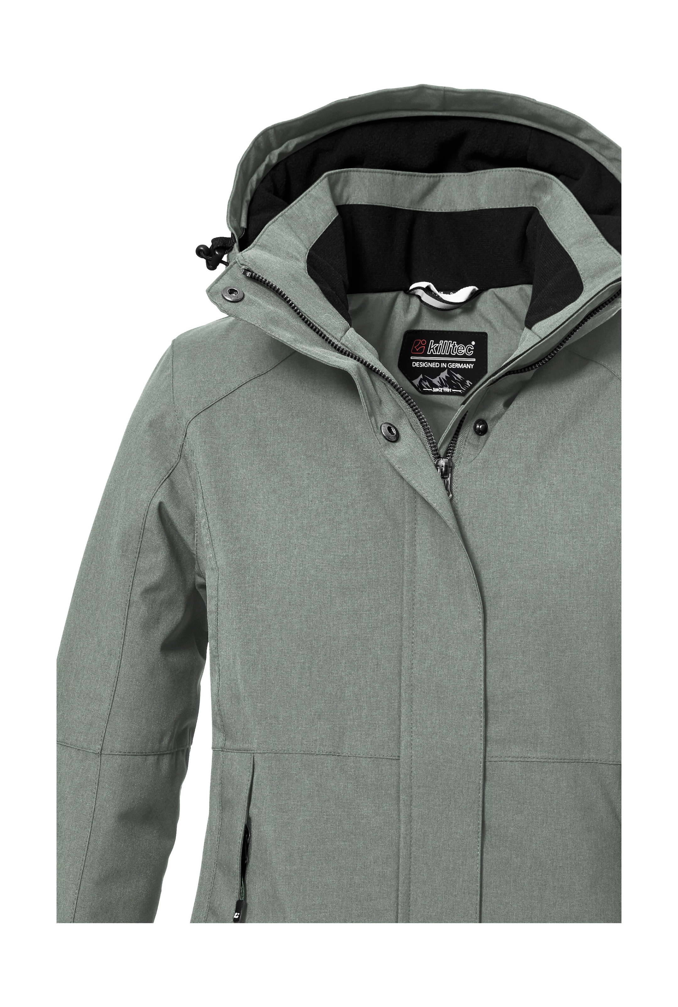 Killtec Outdoorjacke »KOW 37 WMN JCKT«, Wasserdichte Damenjacke mit abnehmbarer Kapuze und verstellbaren Bündchen