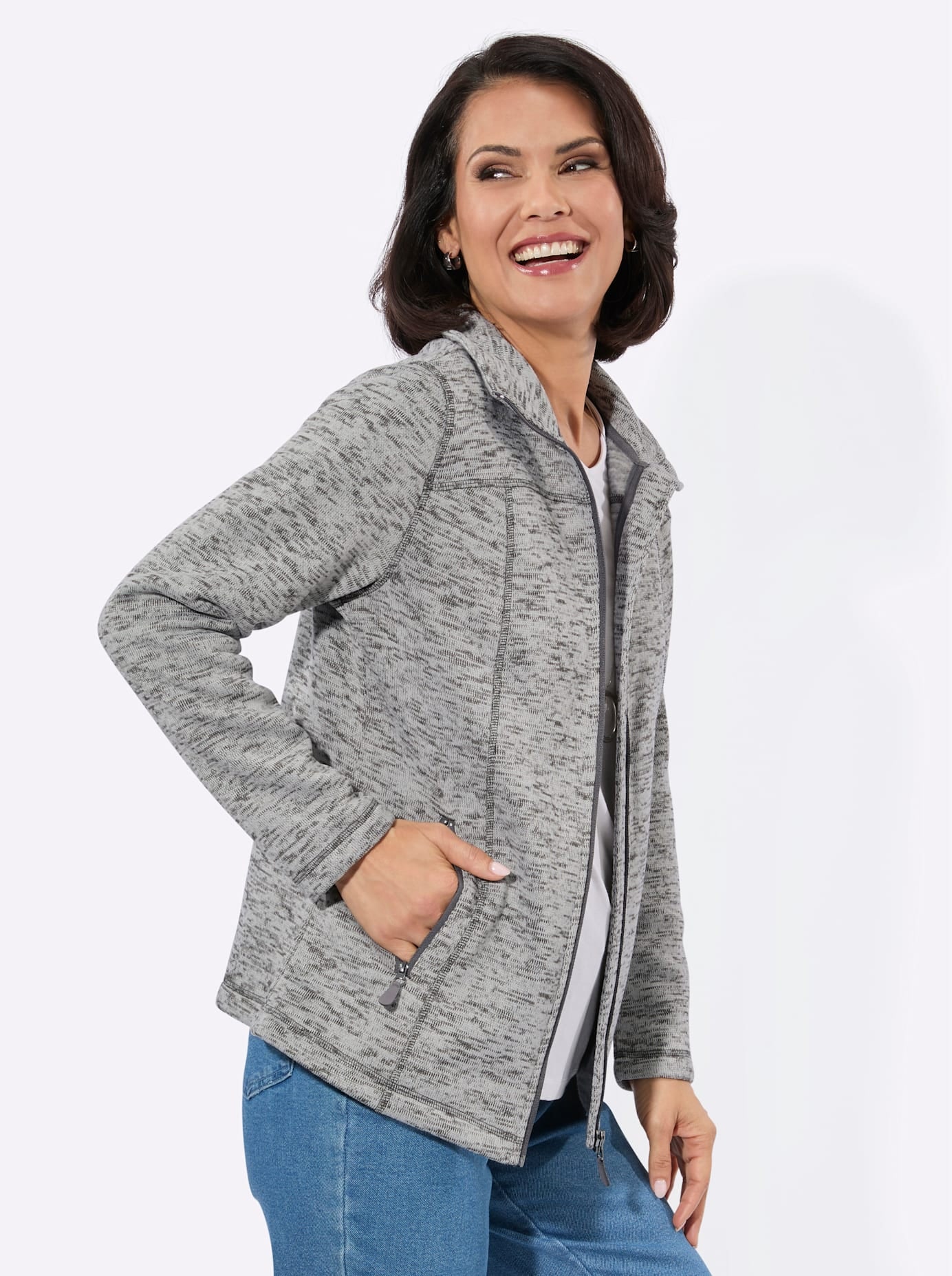 Casual Looks Strickfleecejacke
