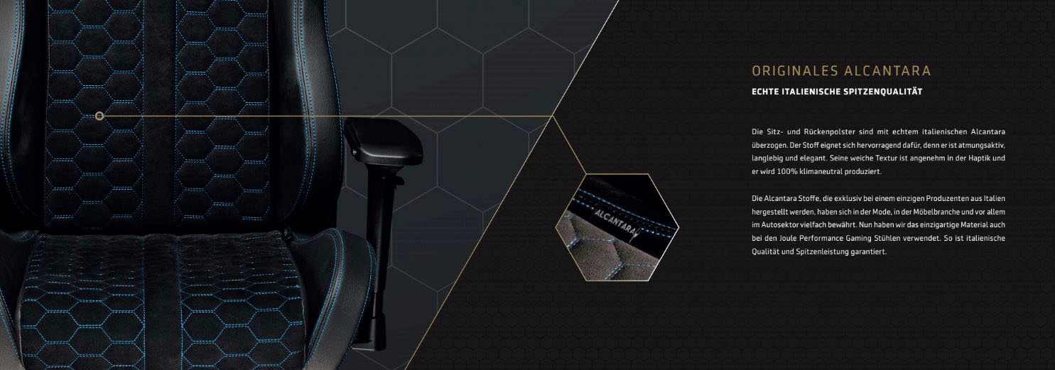 Joule Performance Gaming-Stuhl »Alcantara«, WERTIGES ECHTLEDER