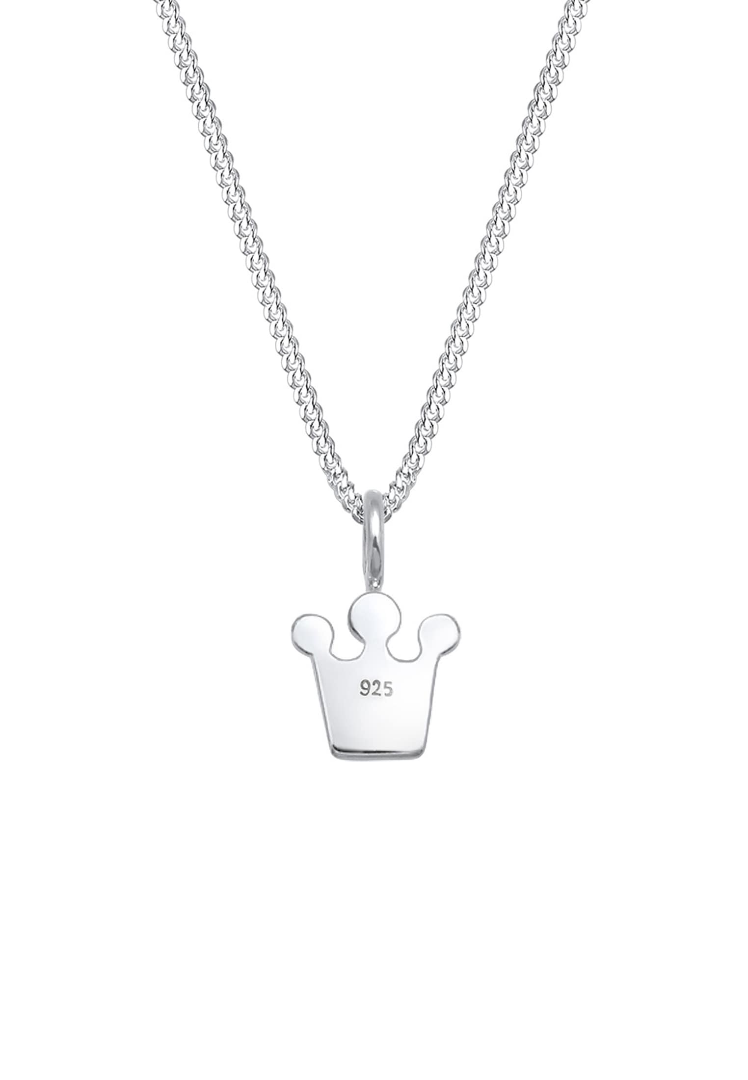 Elli Kette ohne Anhänger »Halskette Krone Glas Kristalle Emaille 925 Sterling Silber«