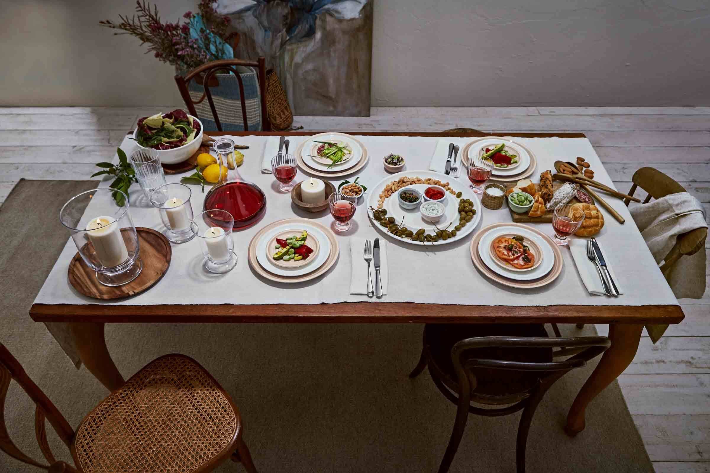Villeroy & Boch Geschirr-Set »Geschirr-Set Artesano Original 30er Set weiß« Spülmaschinengeeignet, Mikrowellenfest
