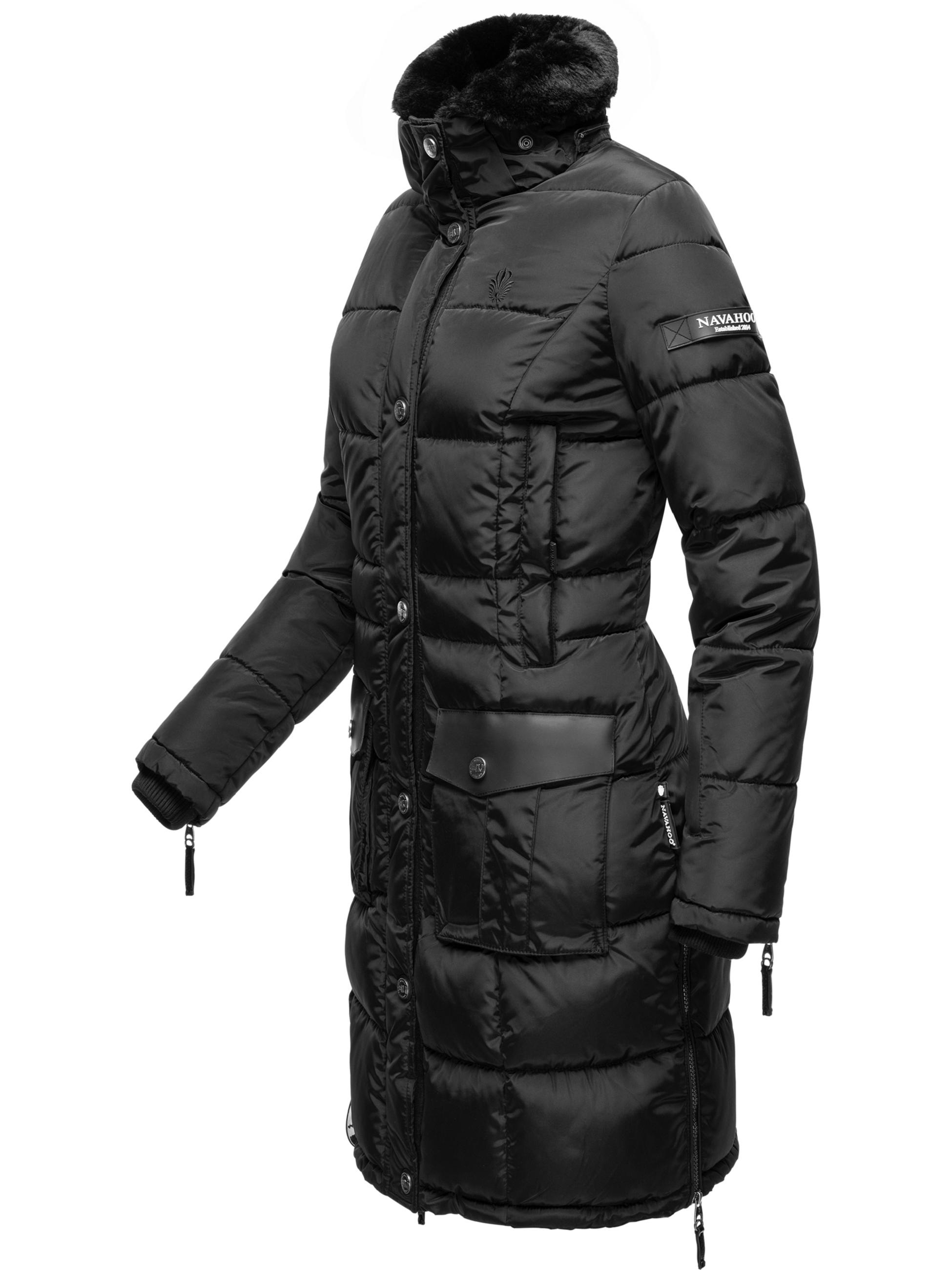 Navahoo Steppmantel »Steppmantel Sinja«, stylischer Winter Parka mit edlem Fellimitat