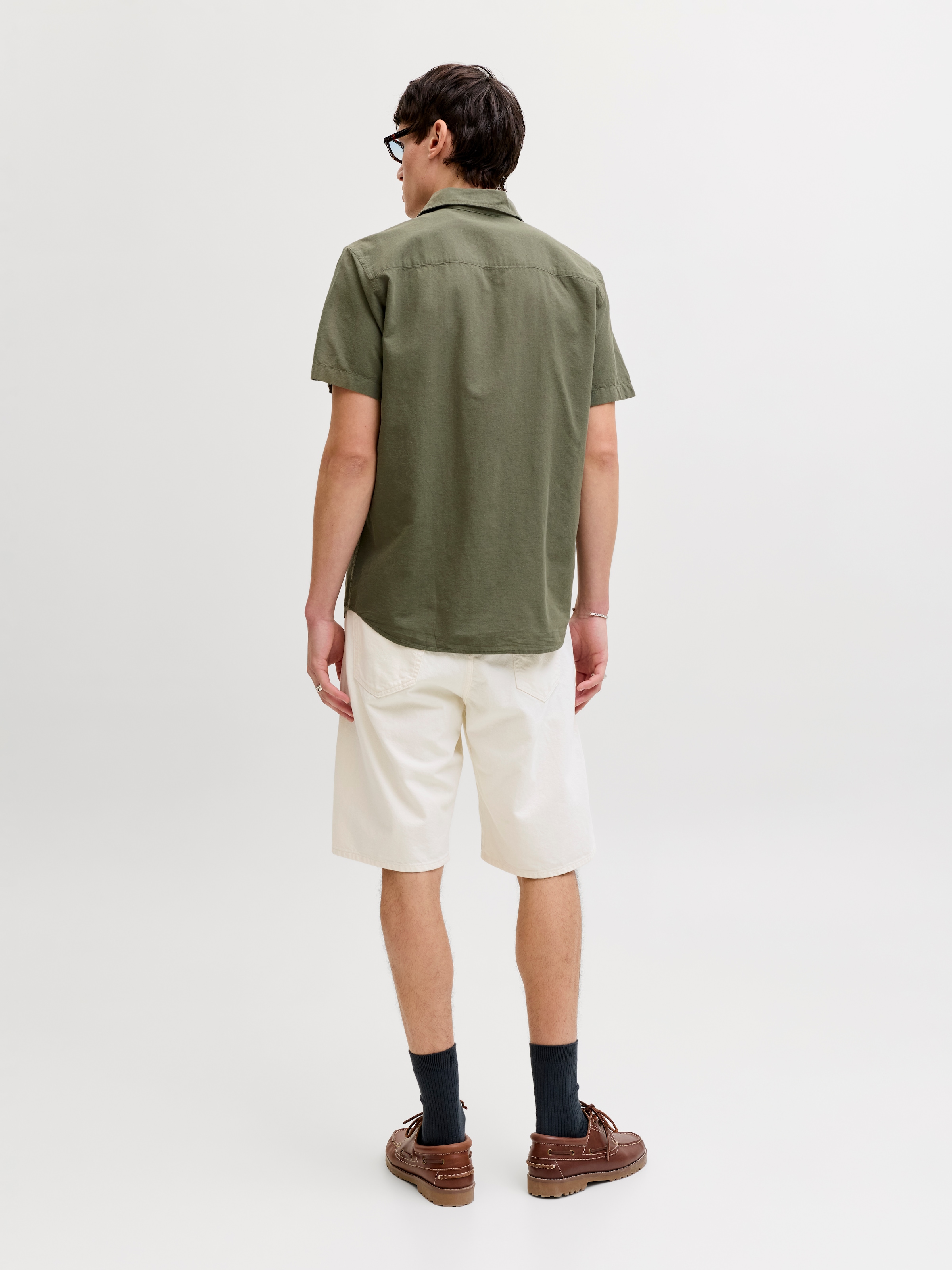 Jack & Jones Kurzarmhemd »JJEBREEZE LINEN BLEND SHIRT S/S SN« mit Leinen