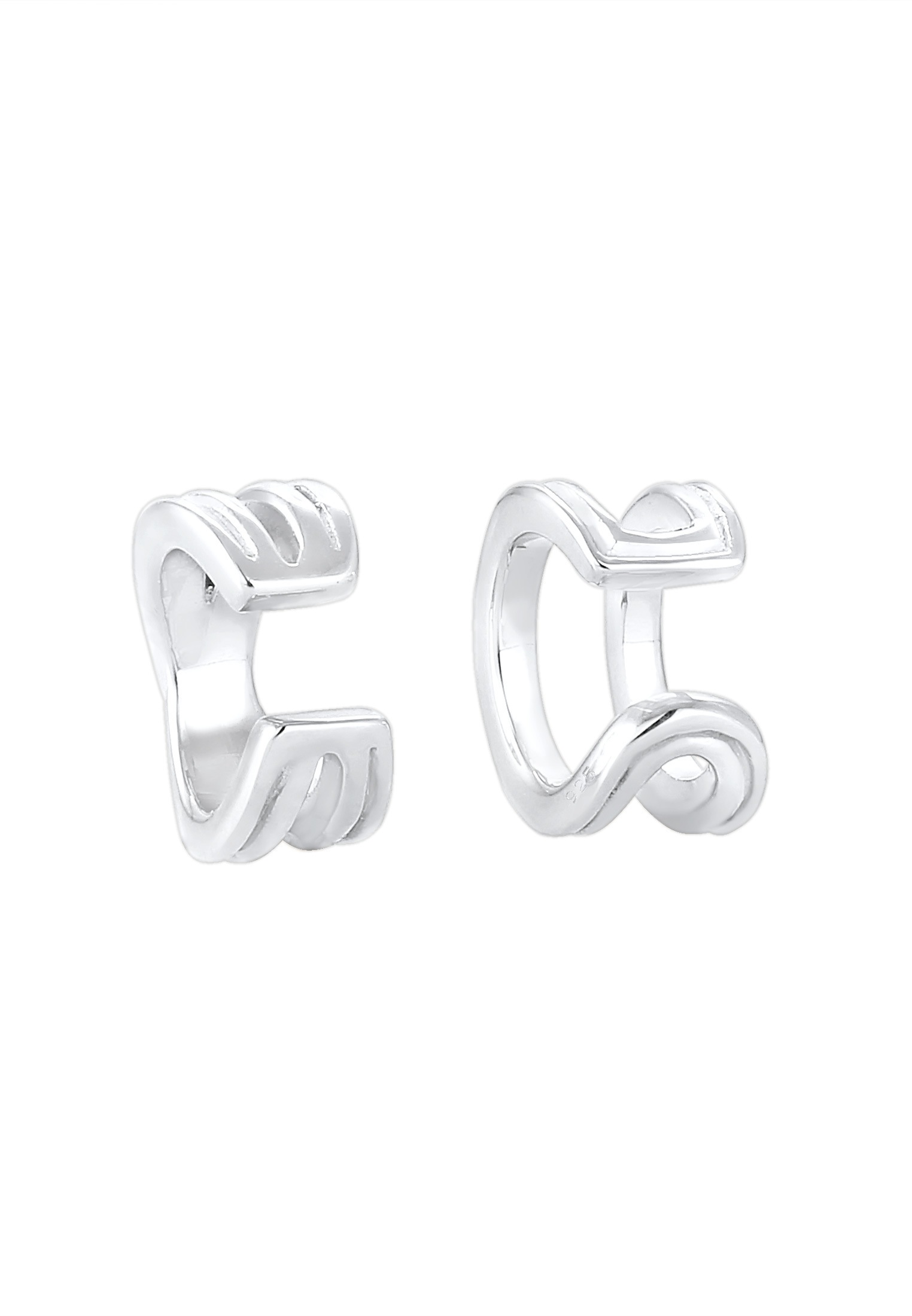 Elli Paar Ohrklemmen »Ohrringe Earcuff ohne Stein 925 Sterling Silber«
