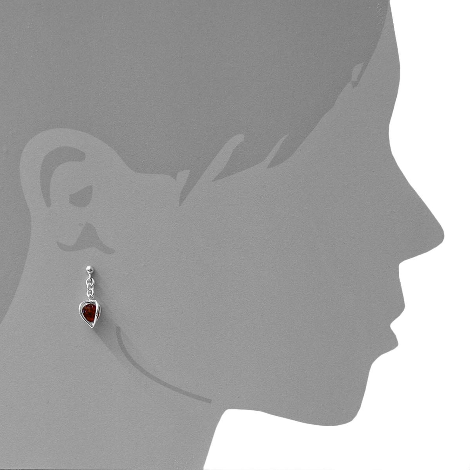 OSTSEE-SCHMUCK Paar Ohrhänger »- Finnja - Silber 925/000 - Bernstein«
