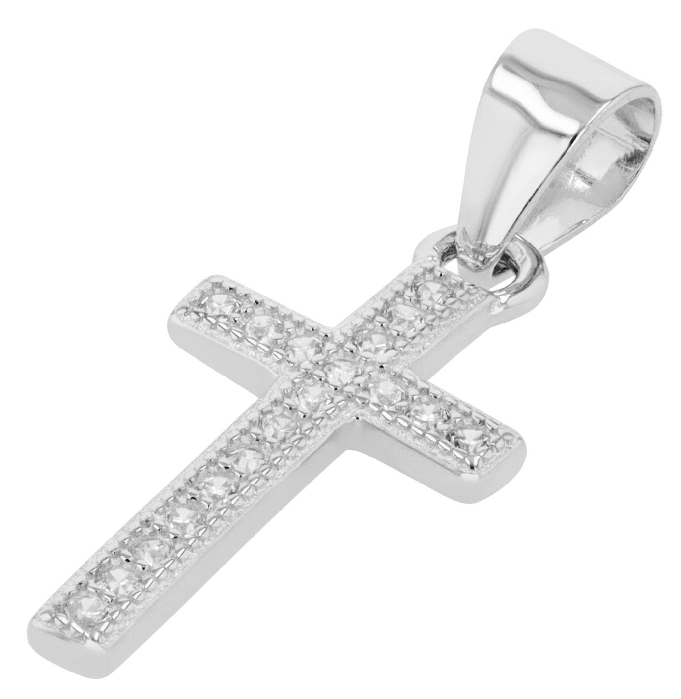 Adelia´s Kreuzanhänger »Damen Anhänger ¿ Kreuz Kreuzanhänger aus 925 Silber mit Zirkonia«