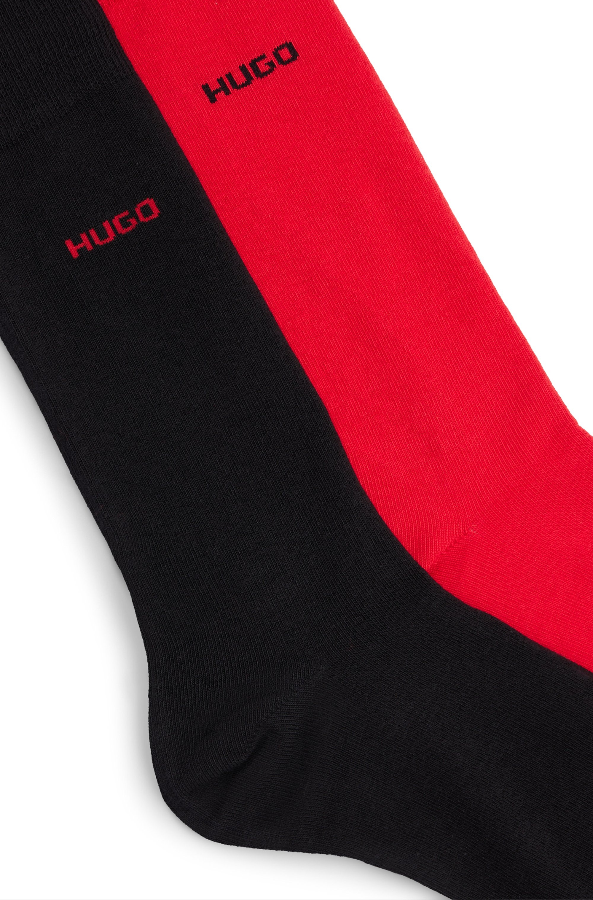 HUGO Underwear Businesssocken »2P RS UNI CC«, (Packung, 2 Paar, 2er Pack), mit kontrastfarbenem HUGO Logo-Schriftzug