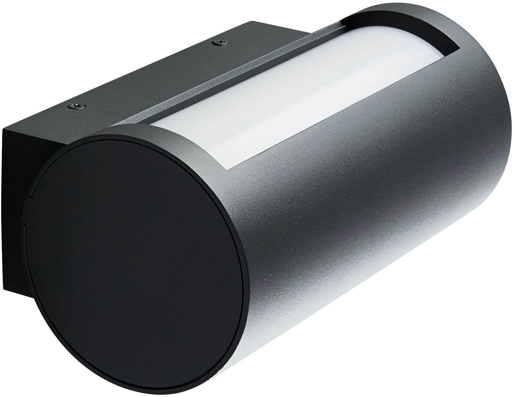 Heitronic LED Außen-Wandleuchte »Timor« LED-Board Warmweiß Wandlampe in grau, Größe Höhe: 10,5 cm