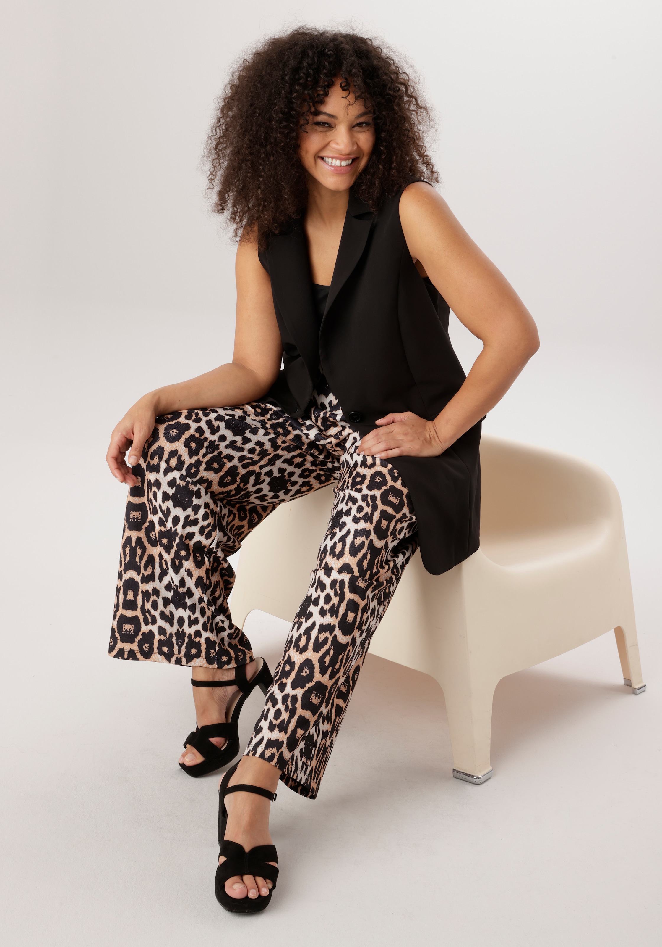 Aniston PLUS Schlupfhose  in trendigem Leoprint - NEUE KOLLEKTION