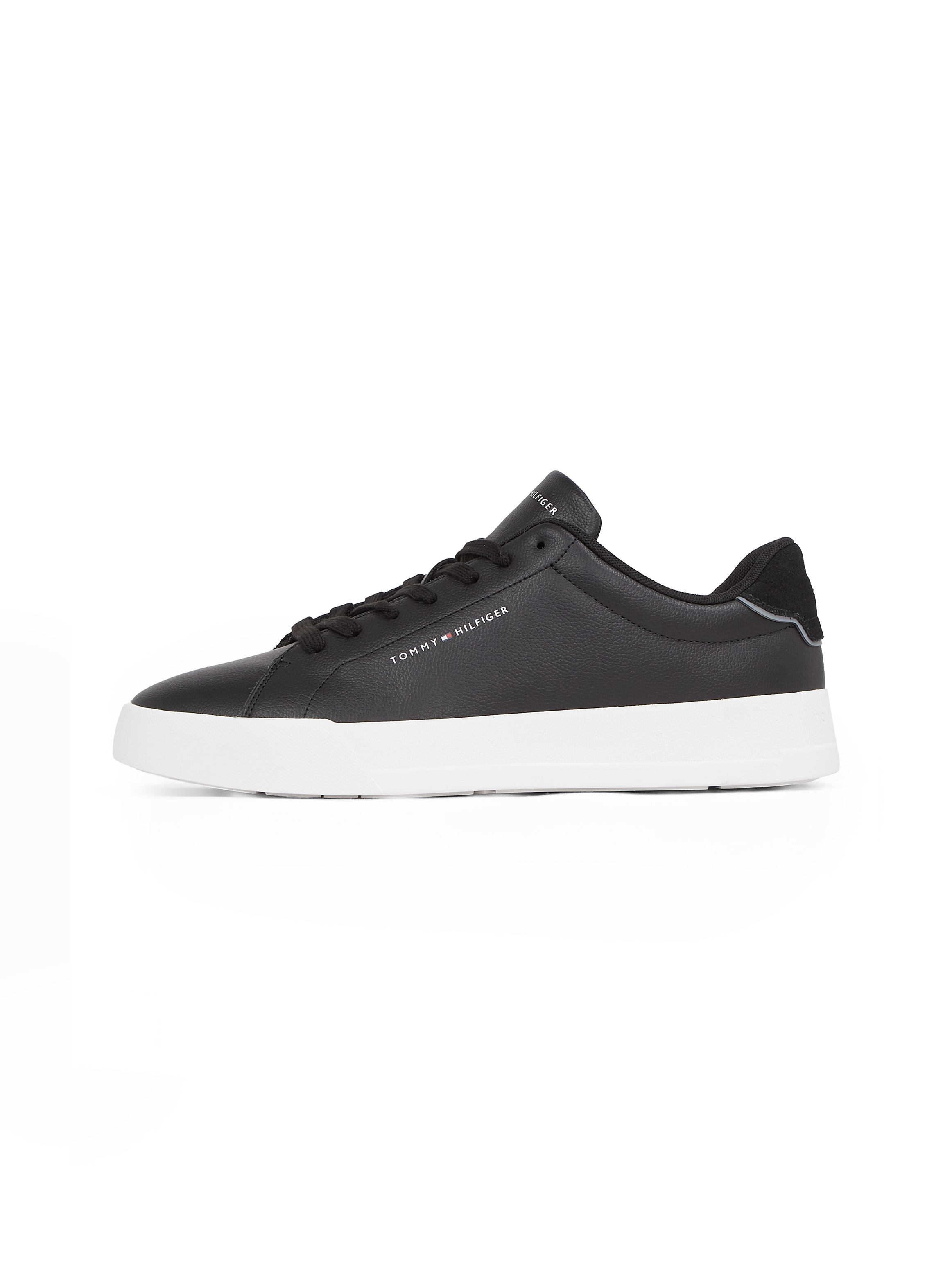 Tommy Hilfiger Sneaker »TH COURT LTH DETAIL ESS«, Freizeitschuh, Halbschuh, Schnürschuh mit seitlichem Logoschriftzug